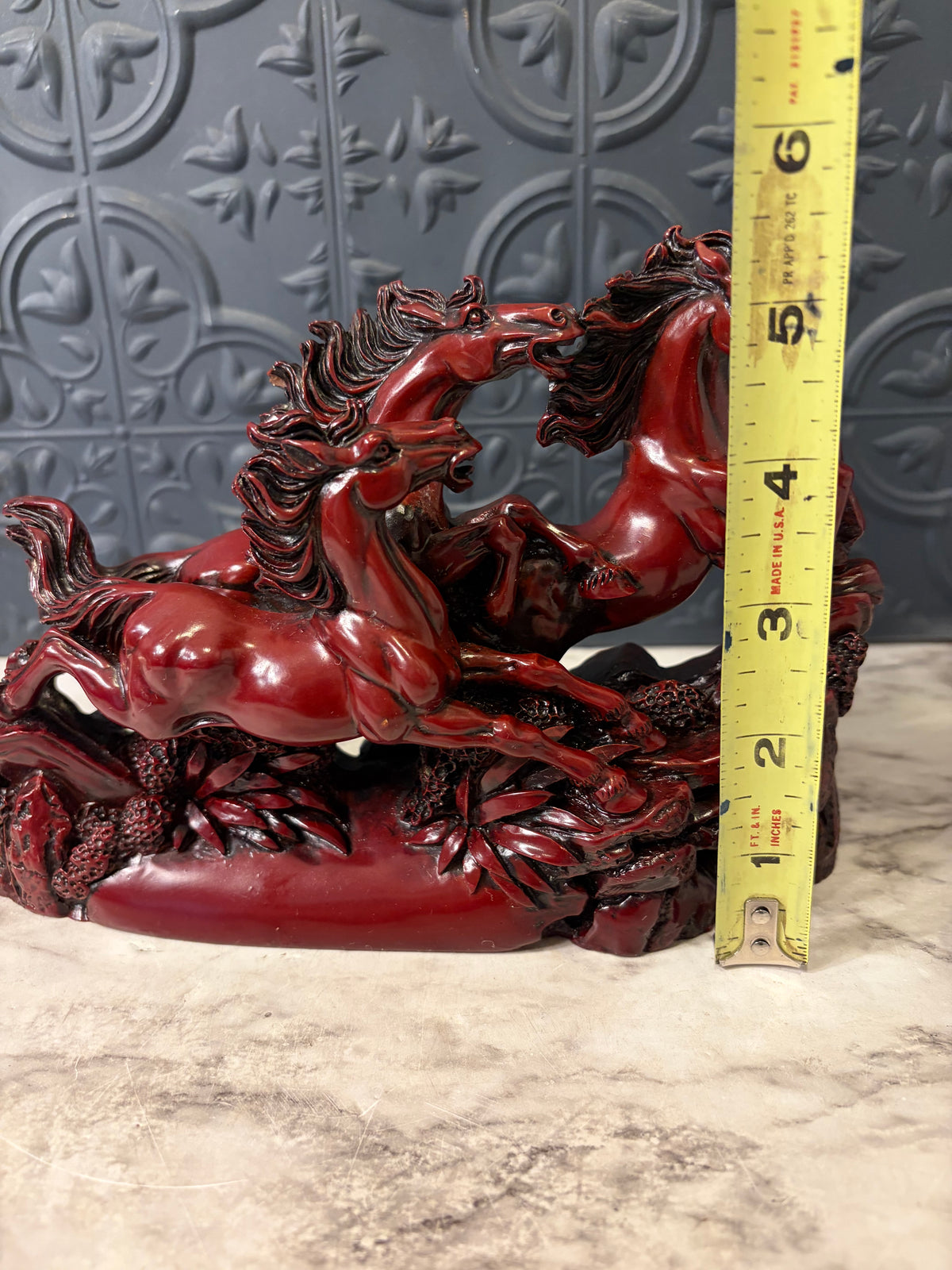 Red Running Horse Sculpture