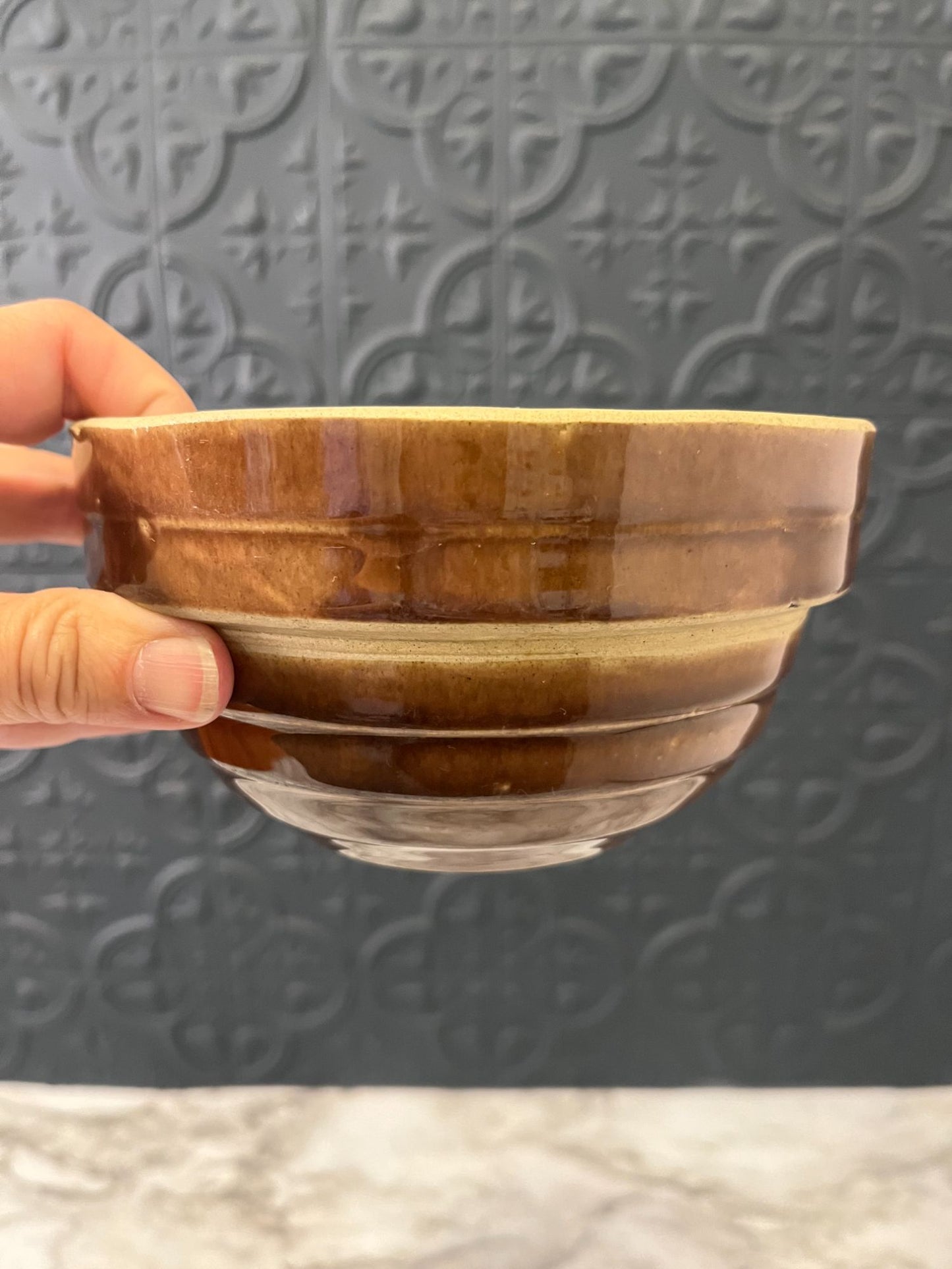 USA Brown Glazed Bowl