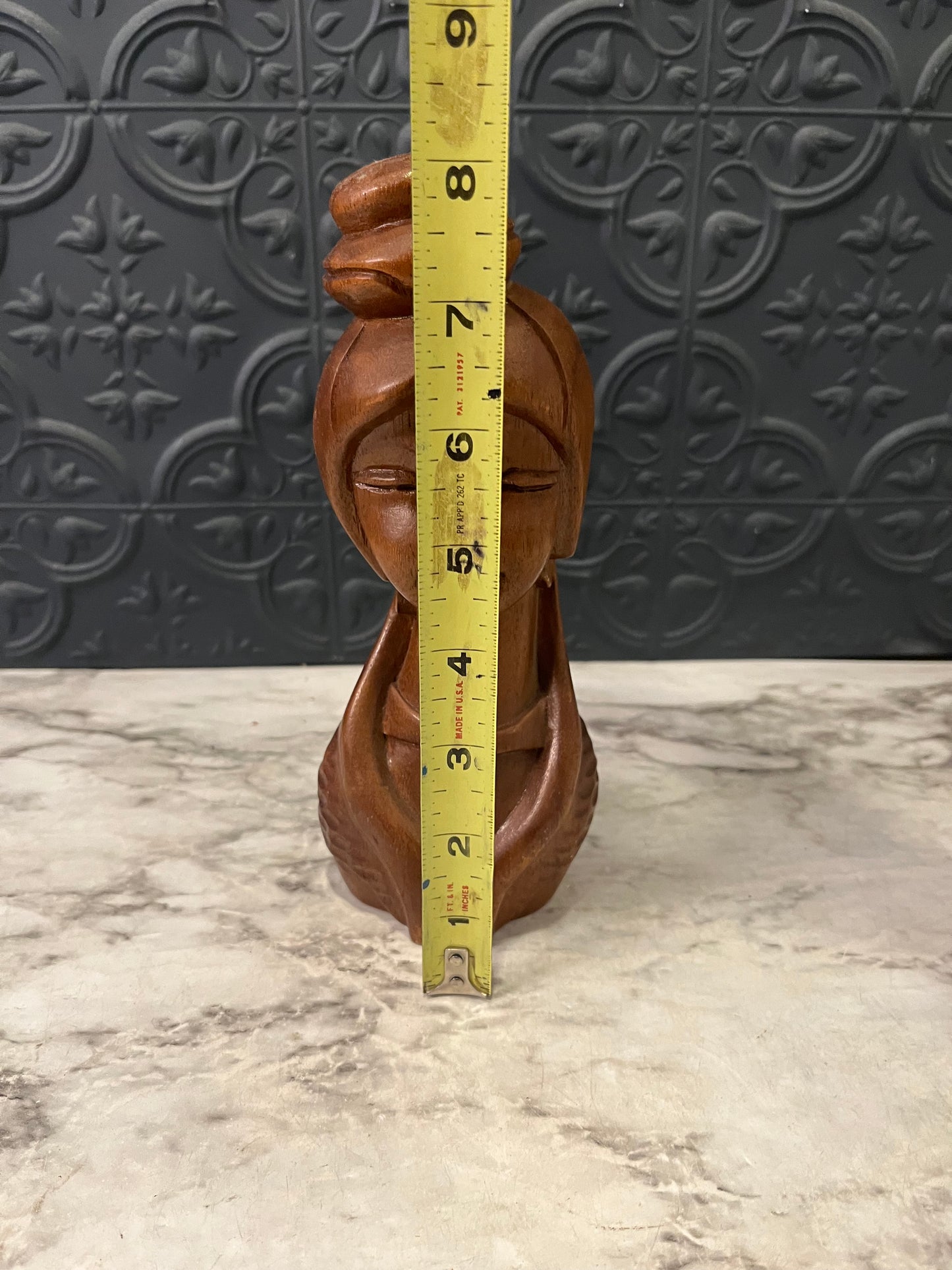 Hand Carved Woman with Necklace