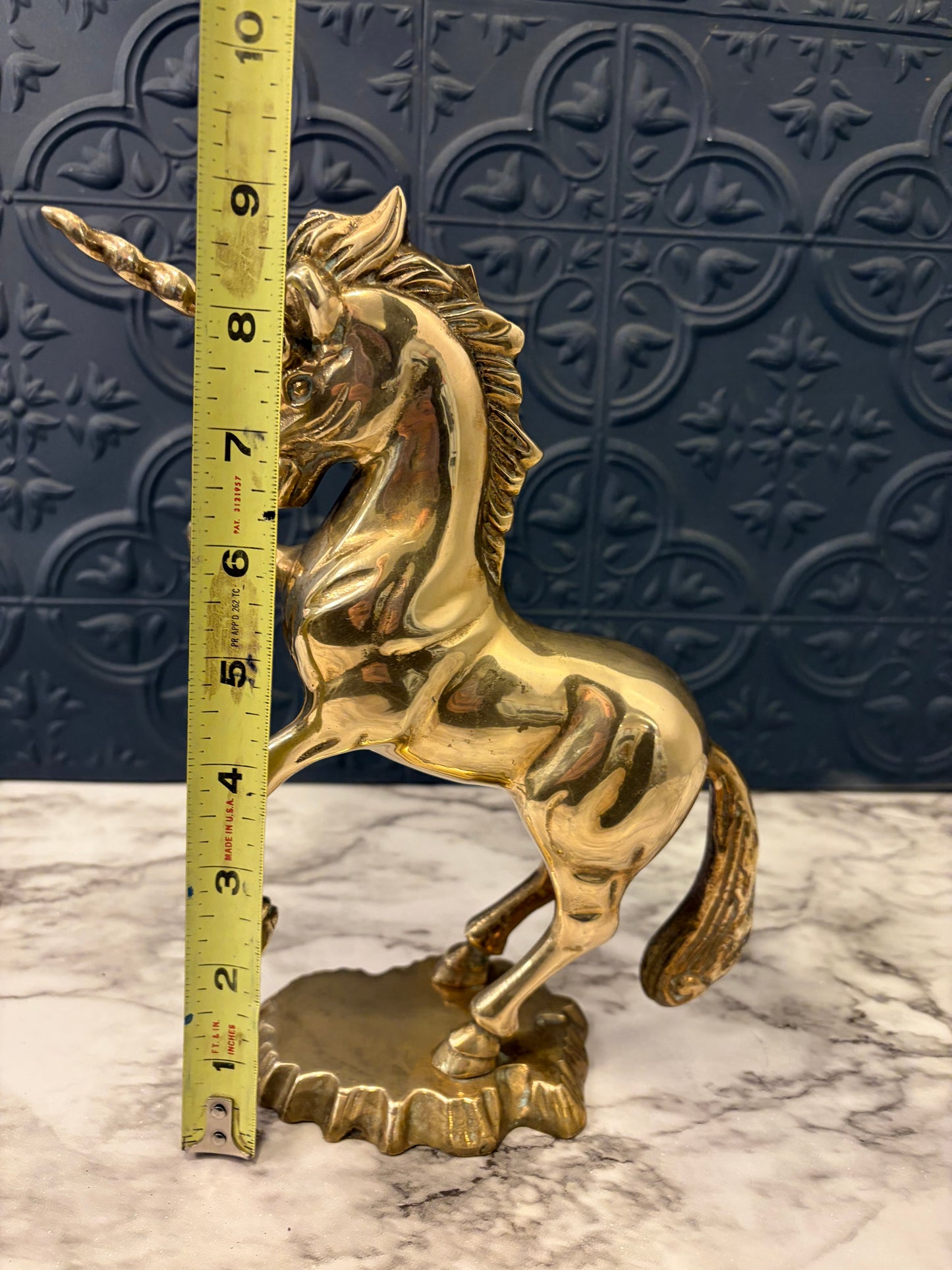 9" Solid Brass Unicorn