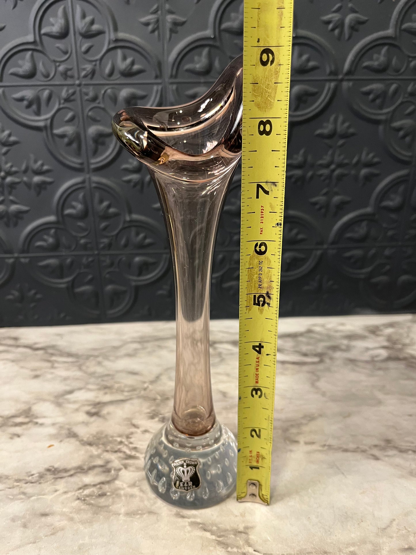 Golden Crown E&R Amethyst Pulpit Glass Vase