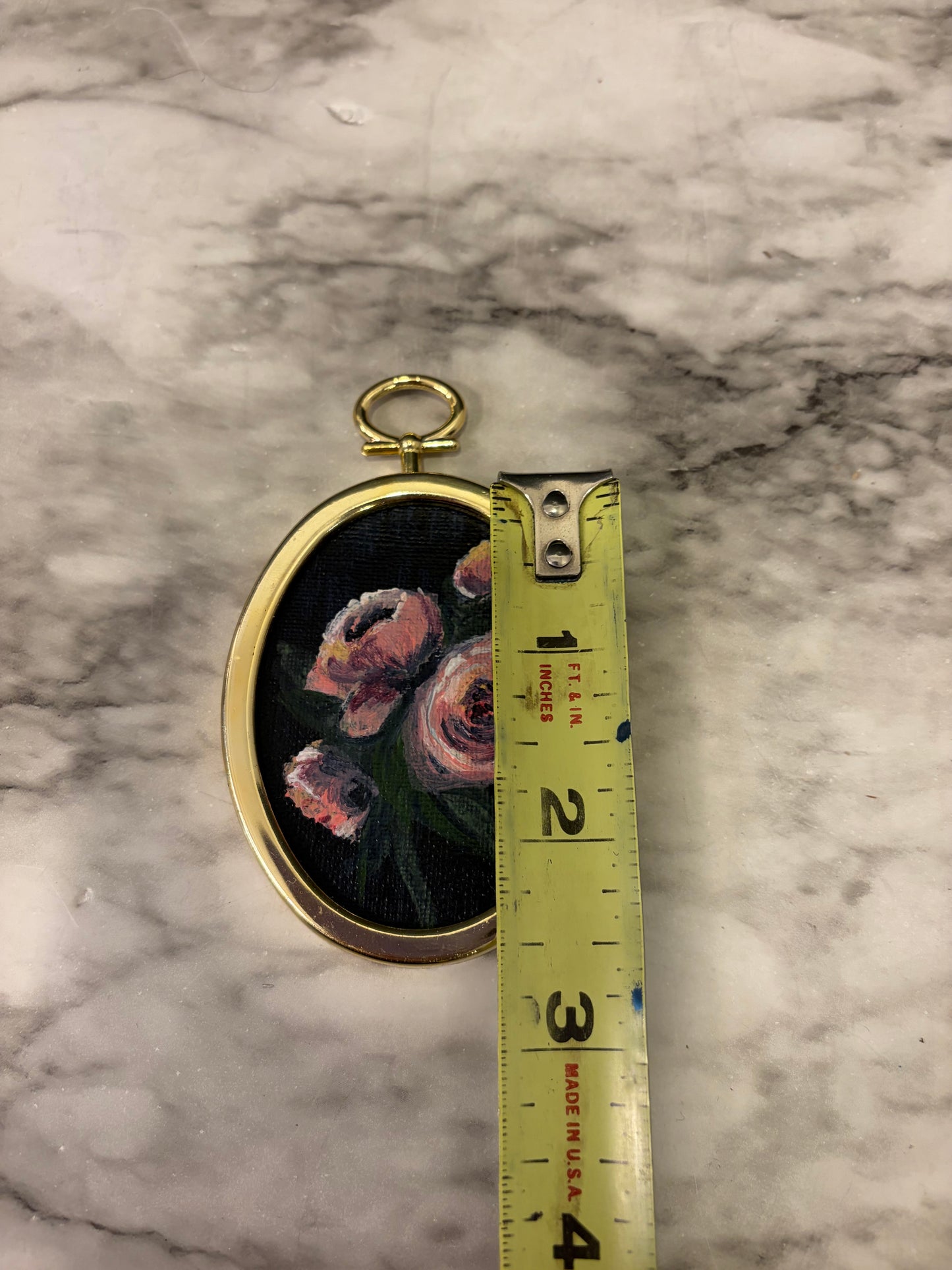 Handpainted Rose Magnet by Jessie