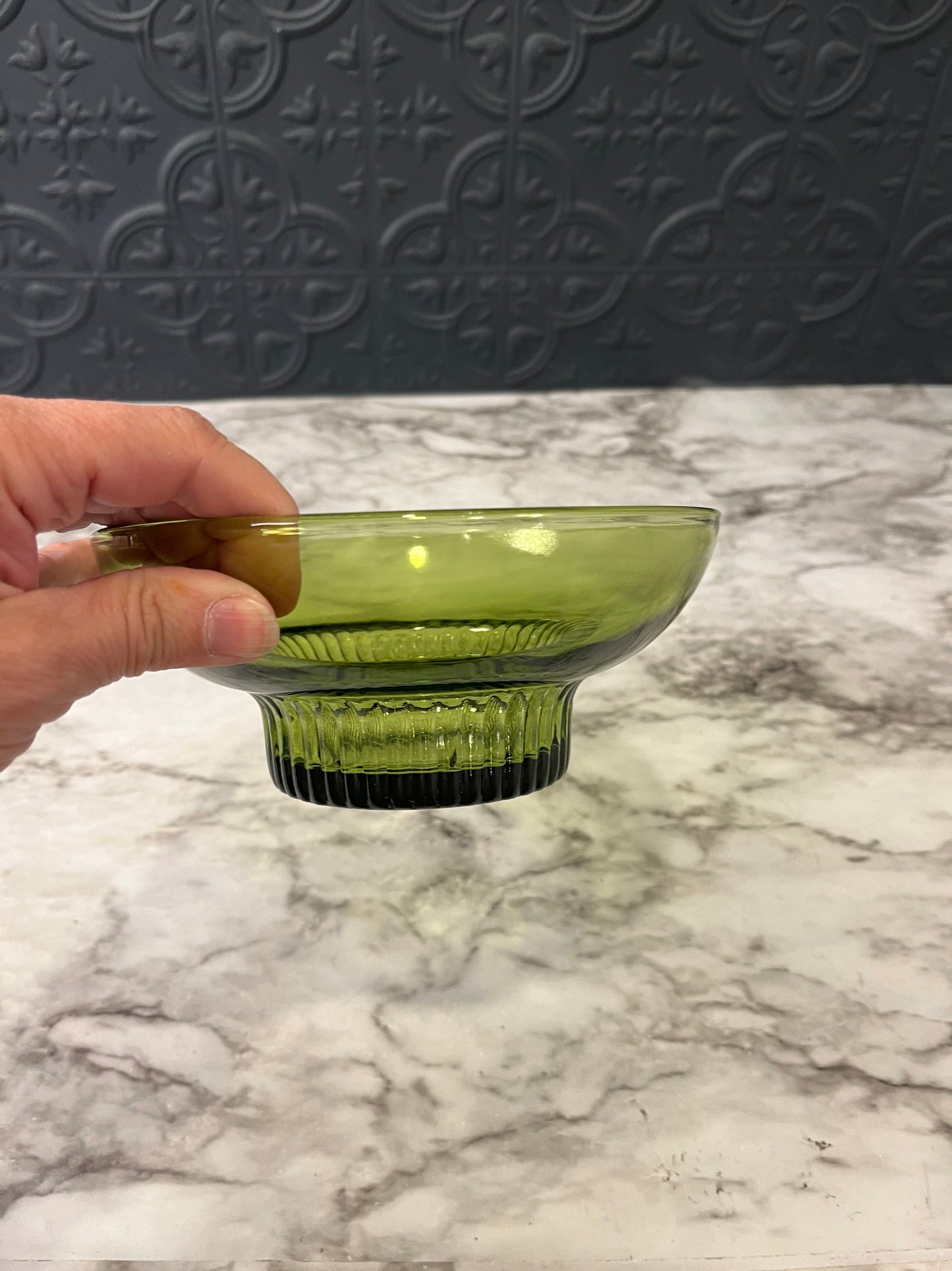 Depression Glass Avacado Green Bowl