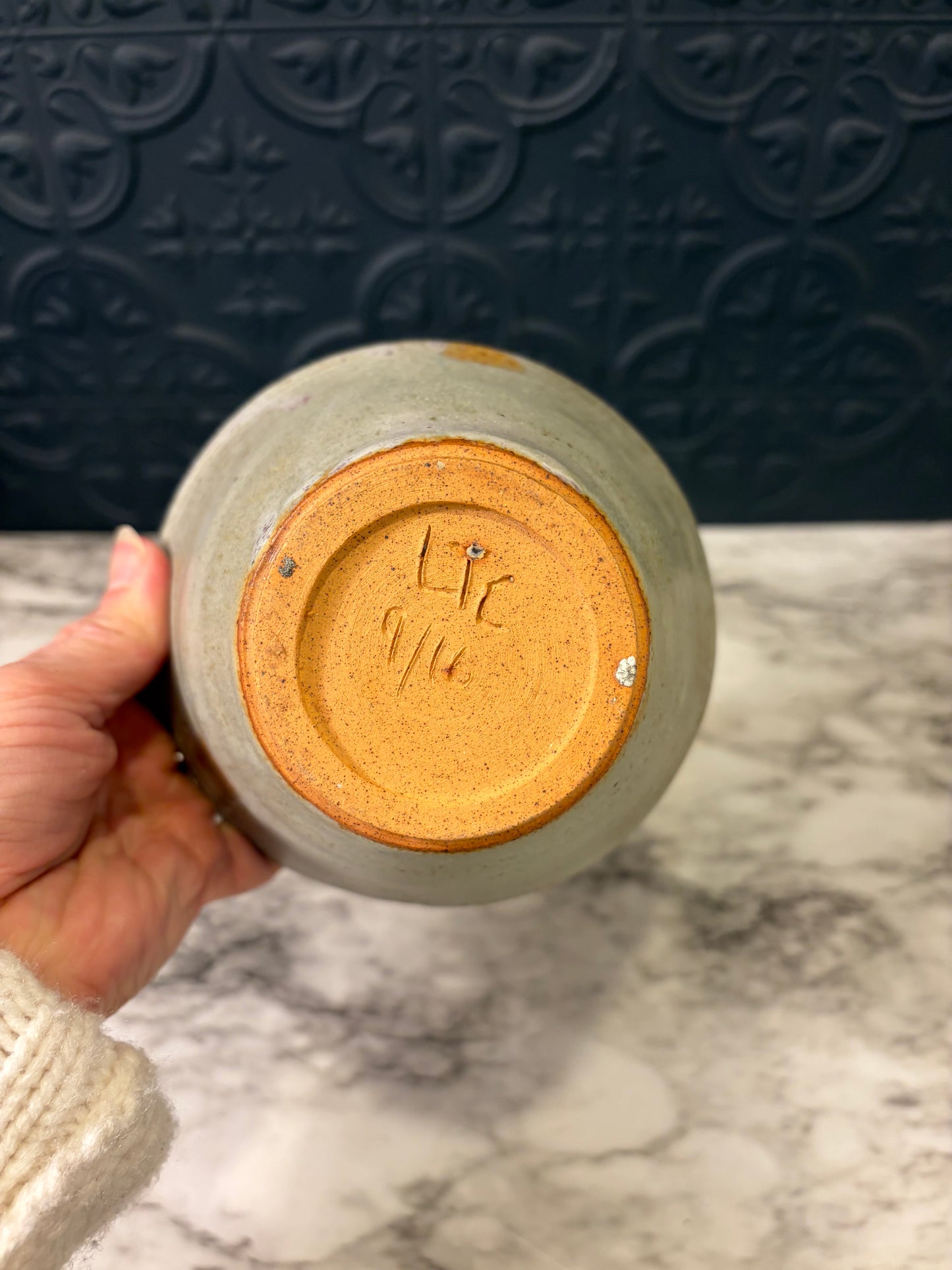 3.5" Grey Stoneware Bowl