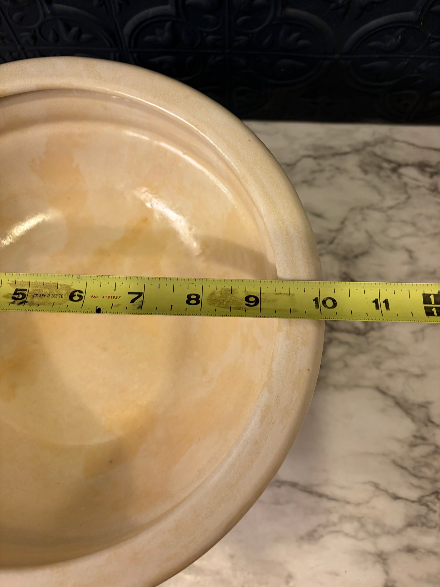 Cream Ceramic Pedestal Planter 10"