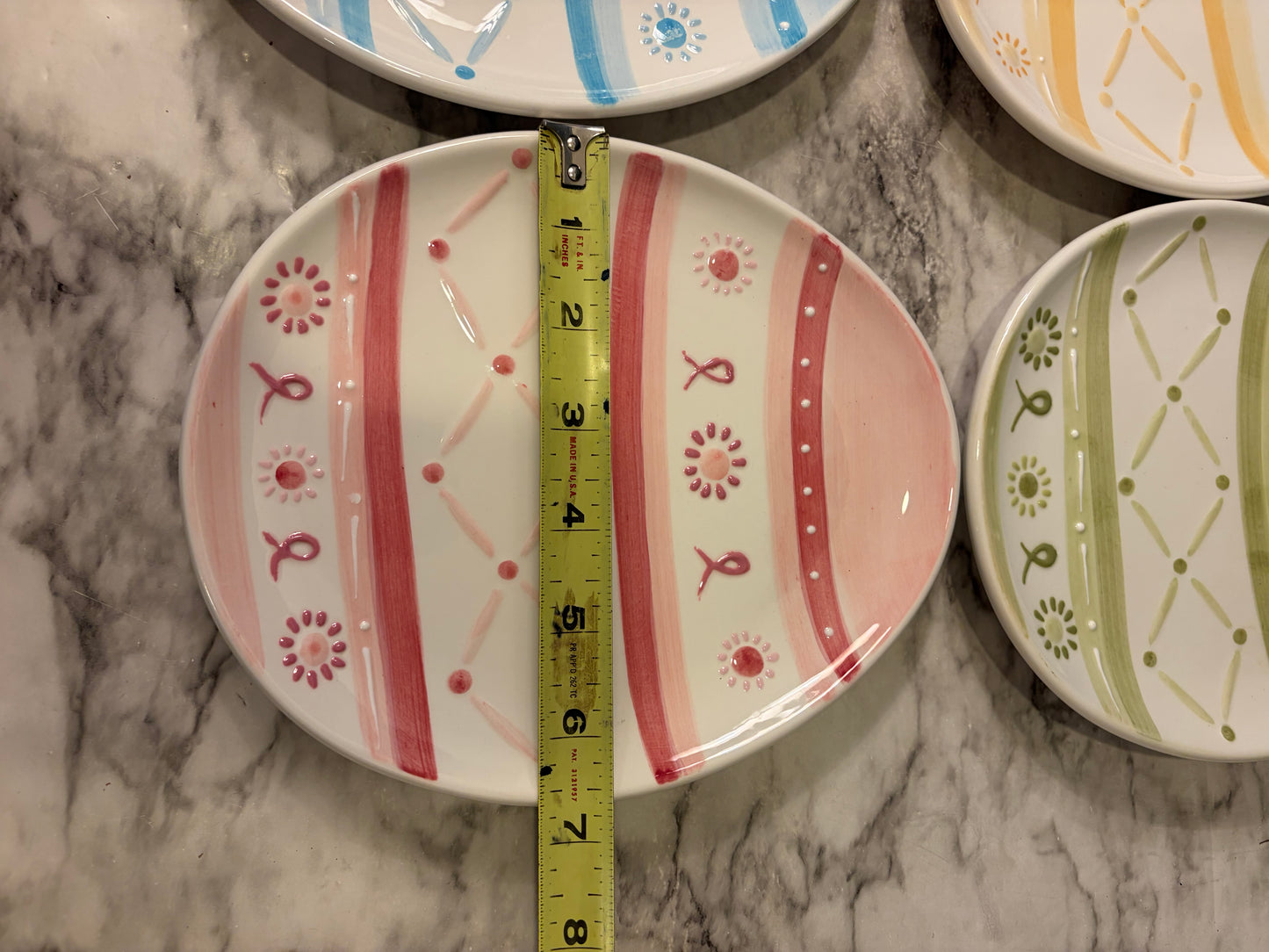 Set of 4 Pottery Barn Easter Egg Plates