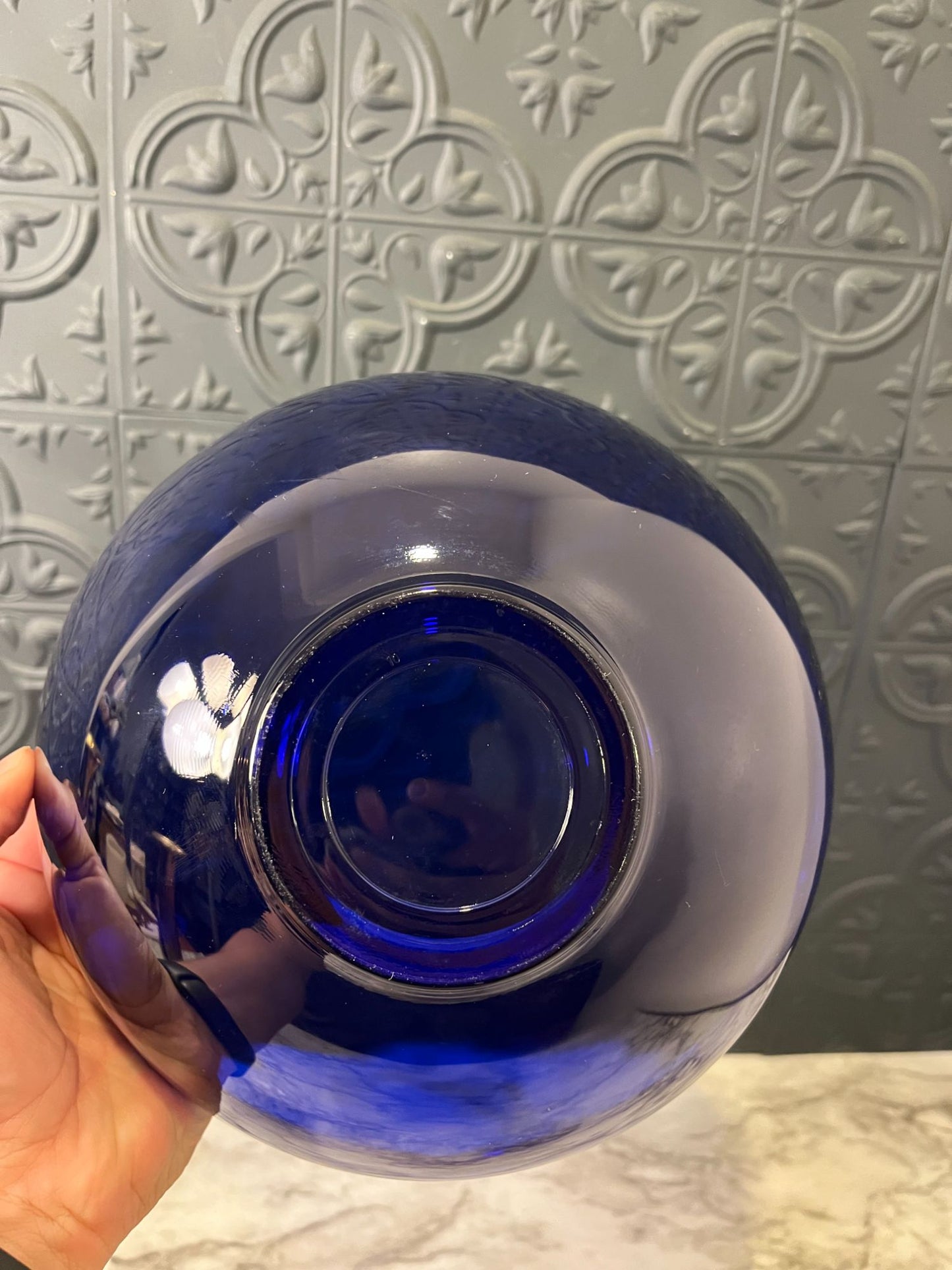 Cobalt Blue Glass Bowl Small