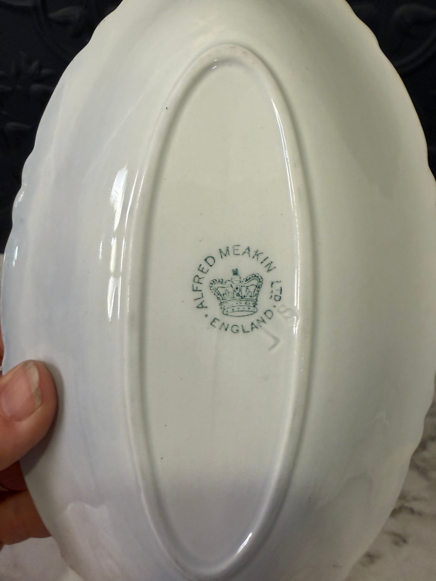 Alfred Meakin Oval Flow Blue Dish