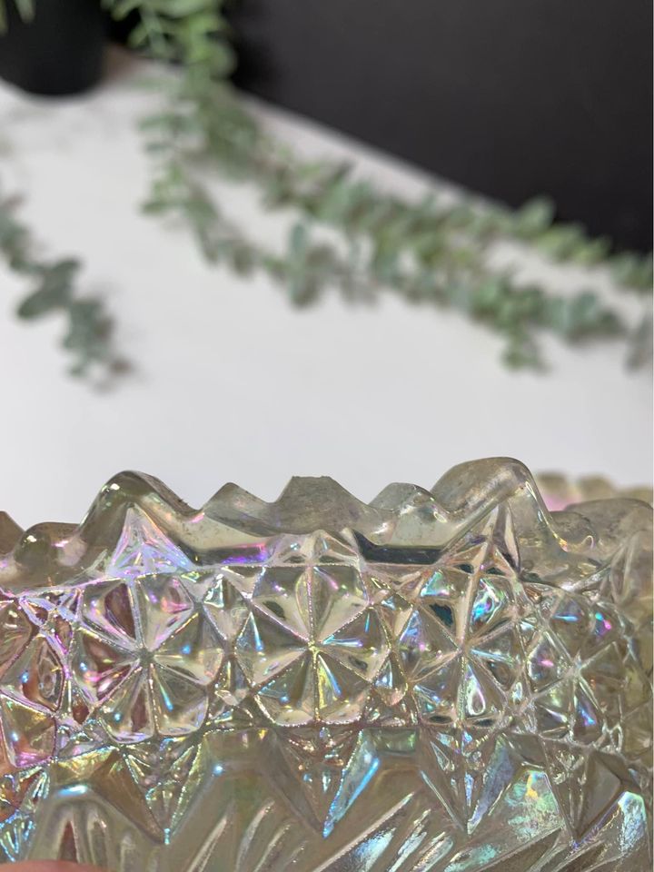 L.E. Smith Iridescent Glass Bowl