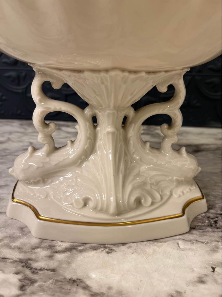 Lenox Dolphin Cream Bowl With Gold Trim