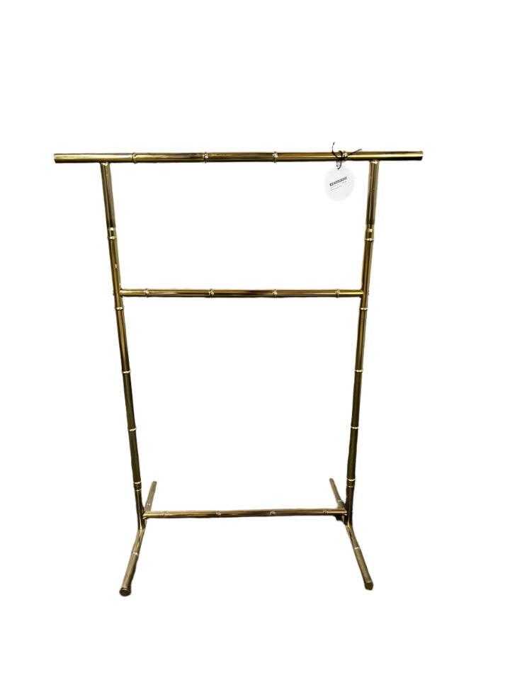 Vintage Brass Bamboo Blanket Rack
