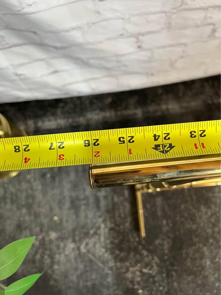 Vintage Brass Bamboo Blanket Rack
