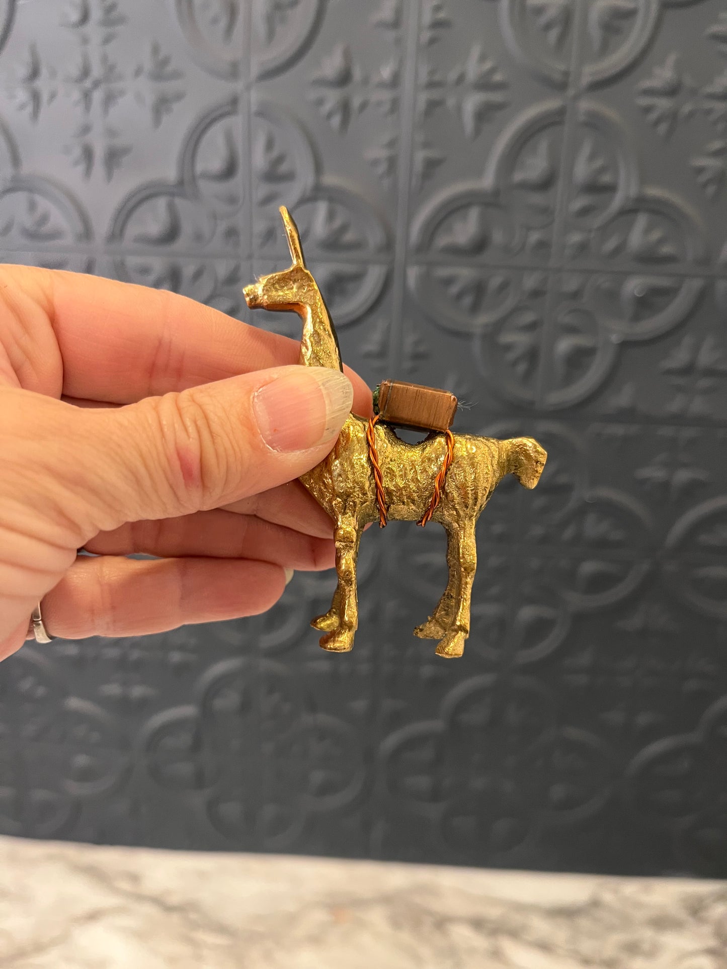 Mini Brass Alpaca