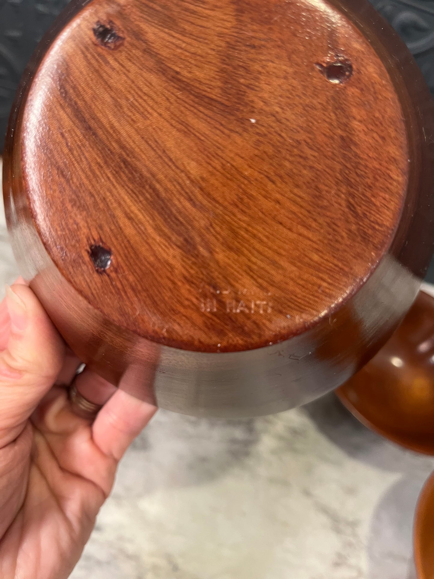 Set of 4 wooden bowls Made in Haiti