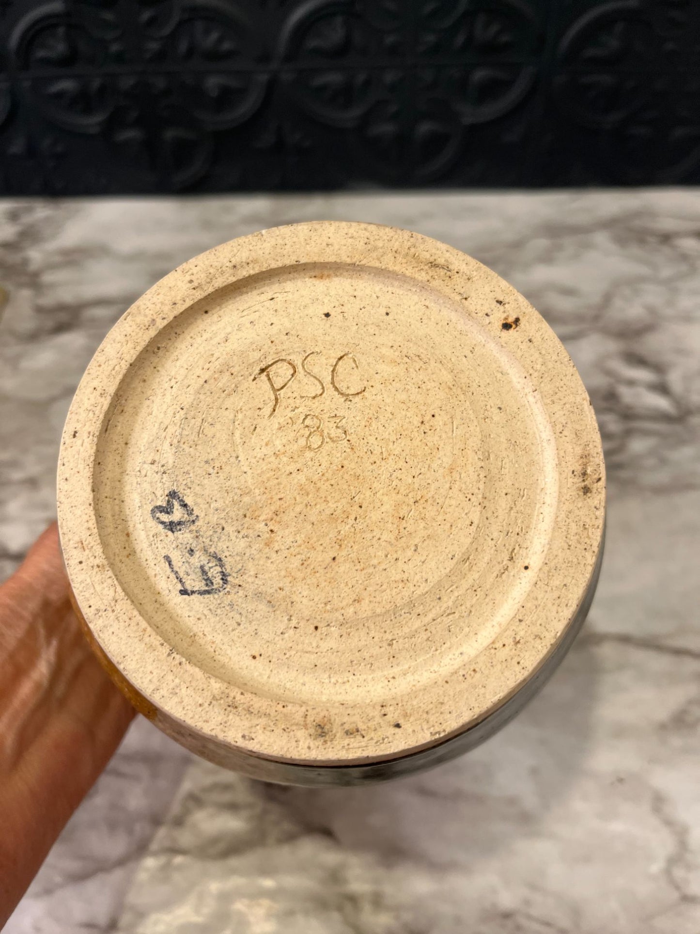 Brown Glazed Pottery Vase 2 Toned