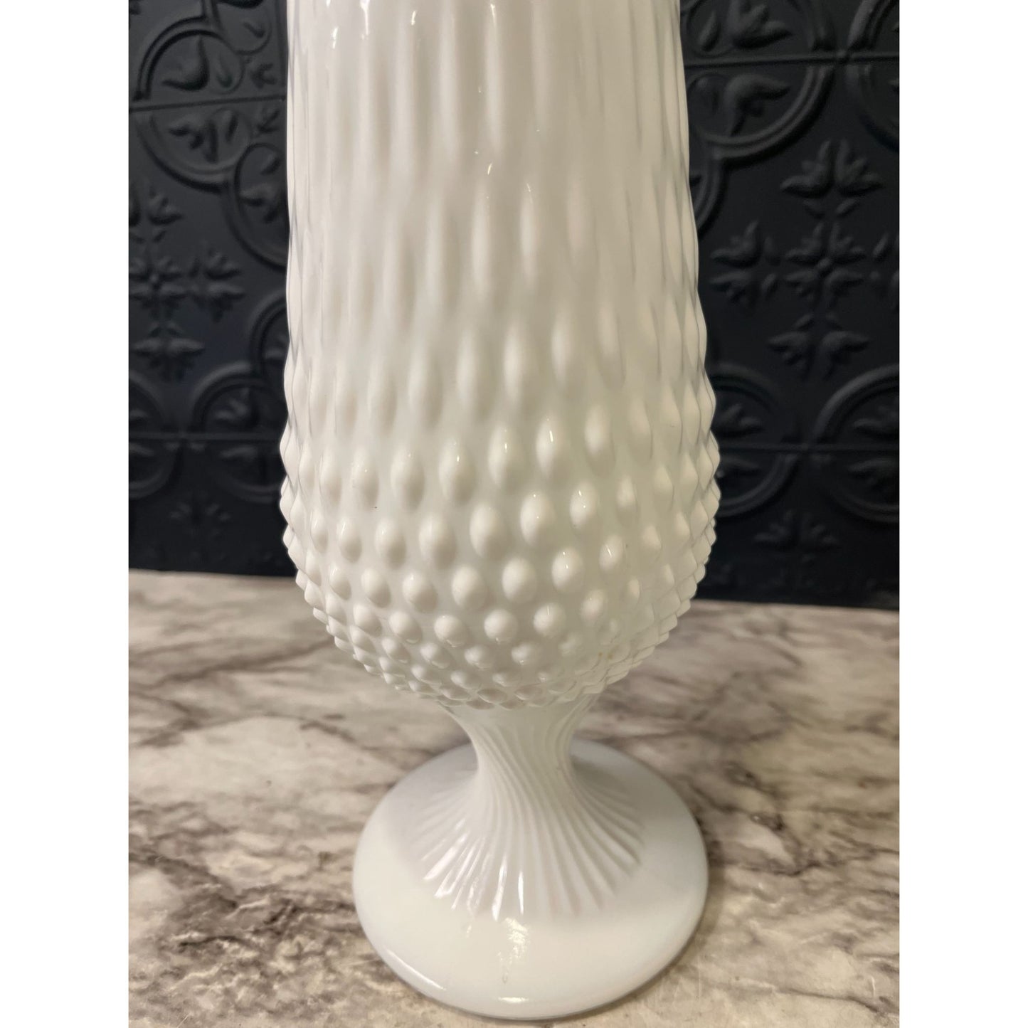 Fenton Hobnail Milk Glass Swung Vase