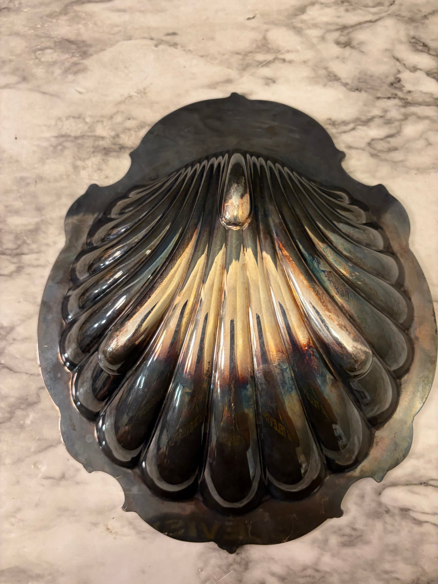 Rogers Bro Reflection Silver Plate Shell Dish
