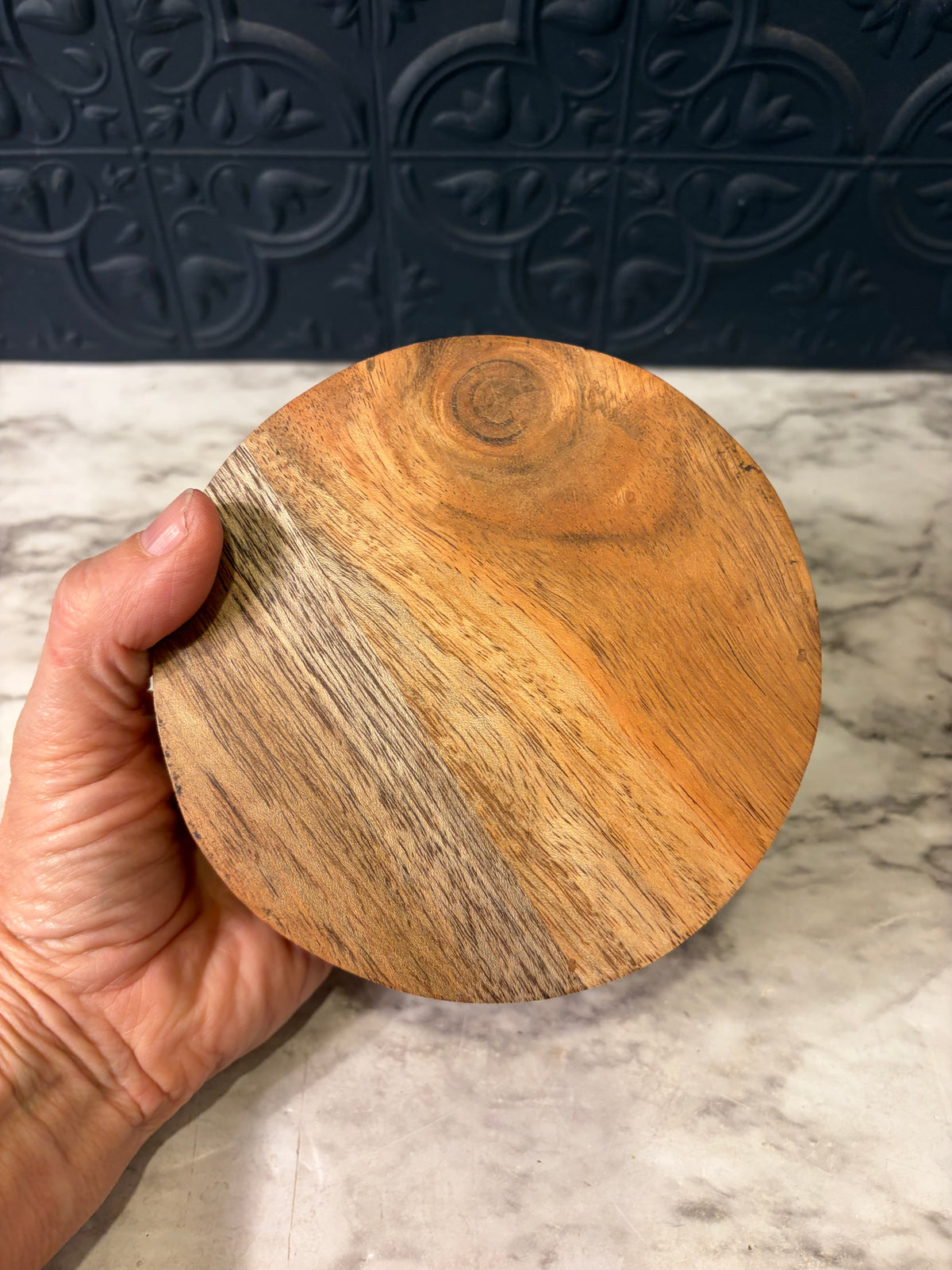 Set of 4 Wood Coasters with Inlay
