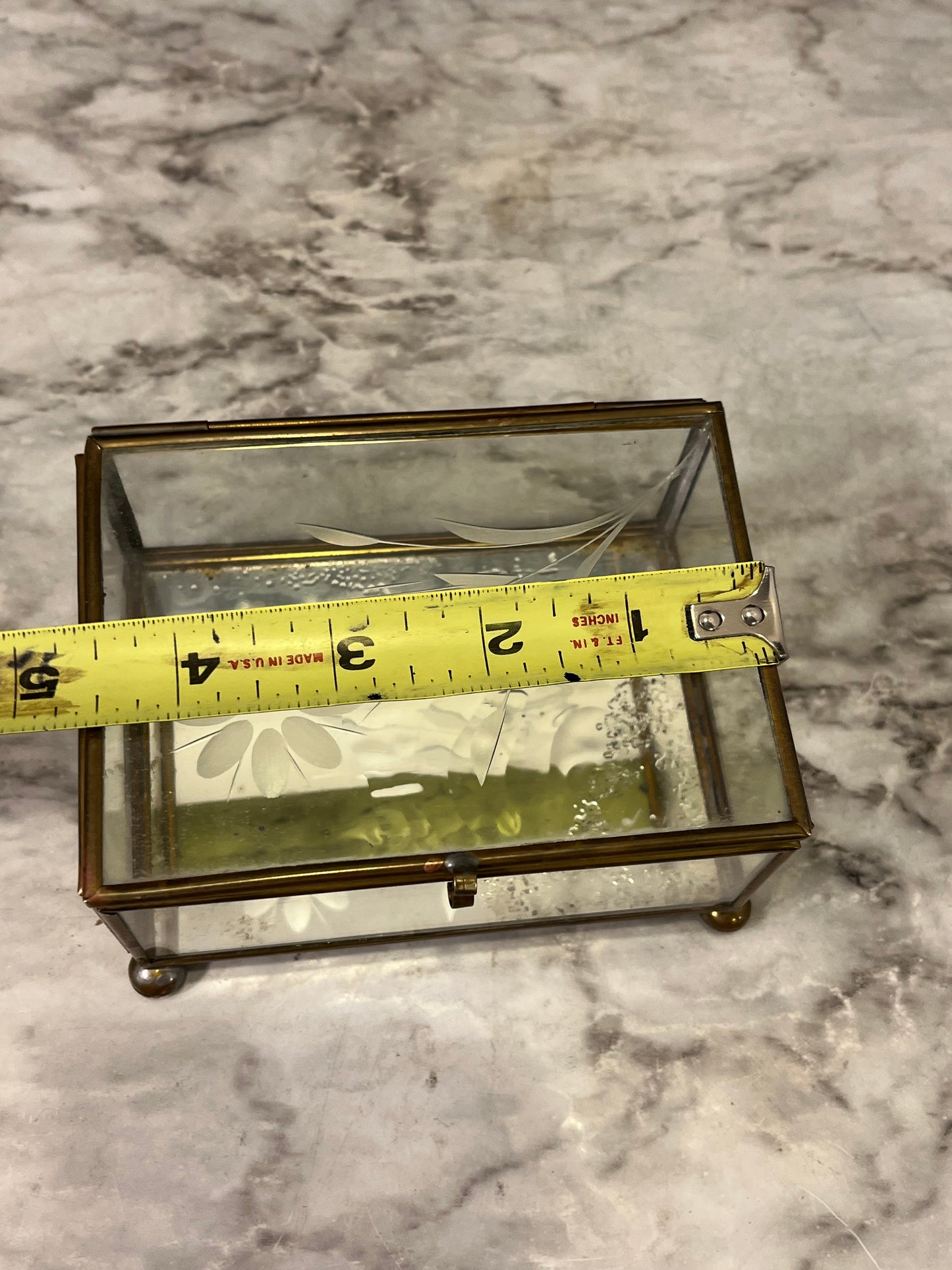 Etched Glass Box AS IS