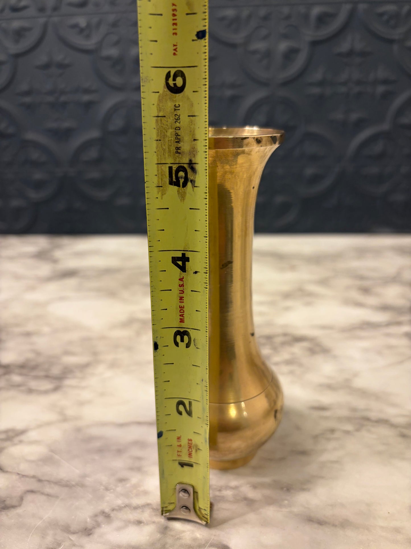 5.25 Smooth Brass Bud Vase