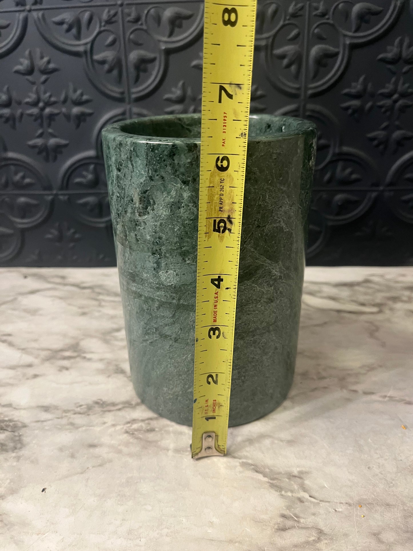Green Marble Stone Utensil Holder