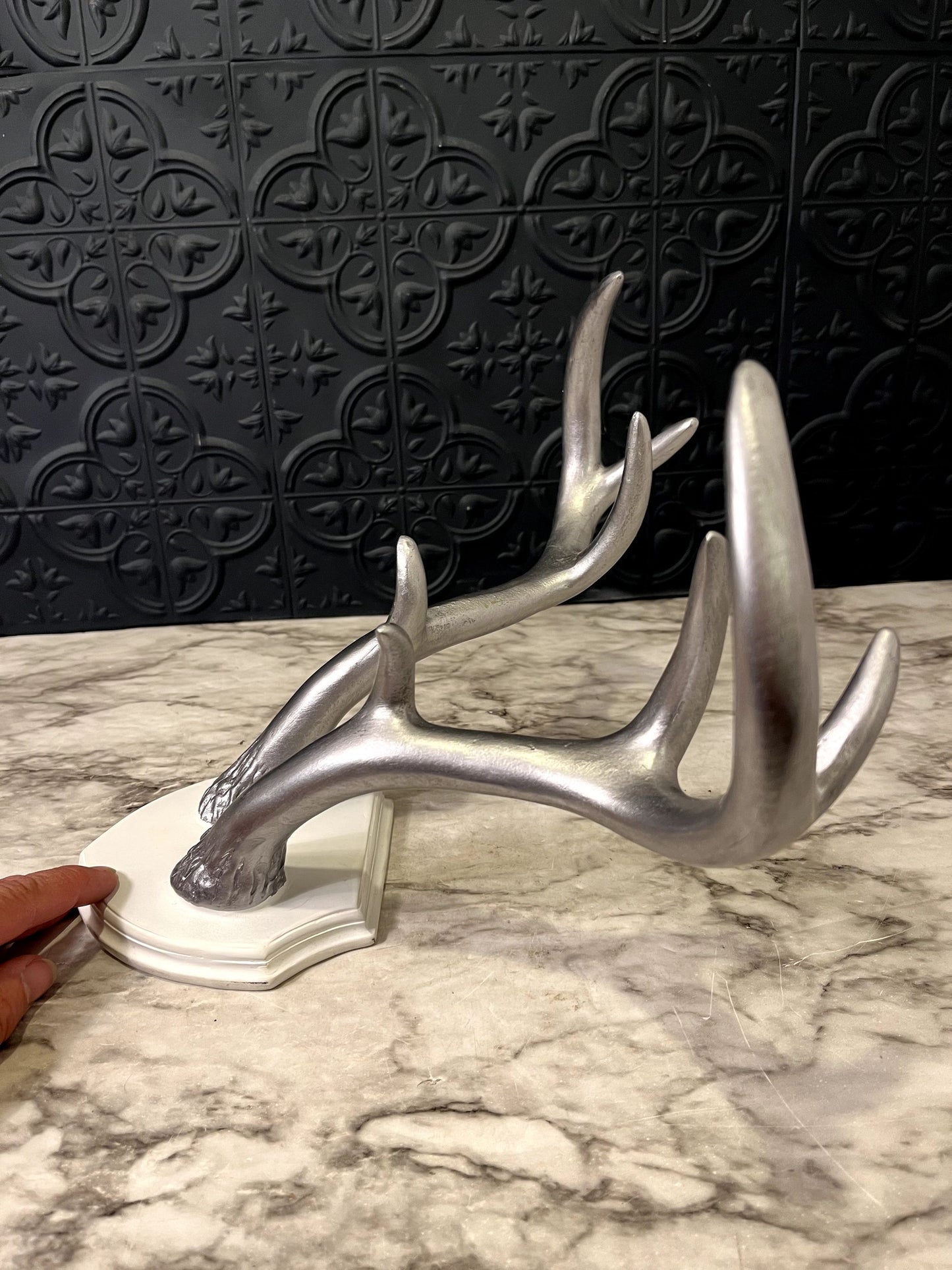 White and Silver Wall mount Antlers