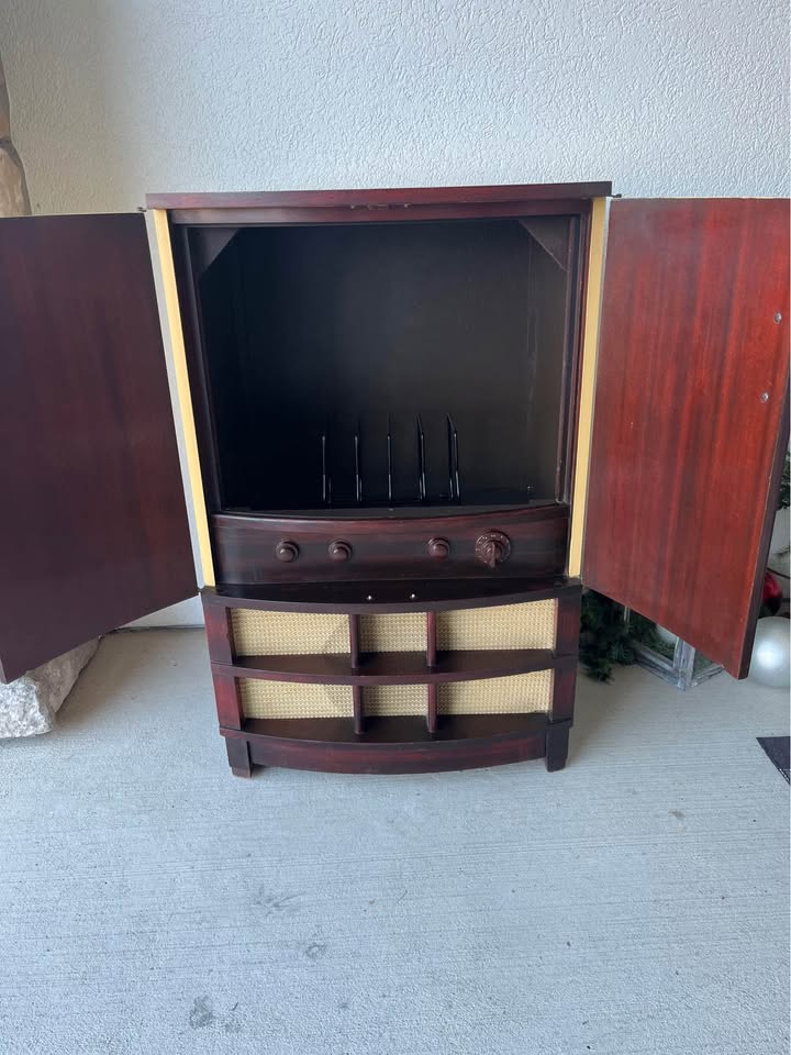 Vintage Reimagined Record Cabinet