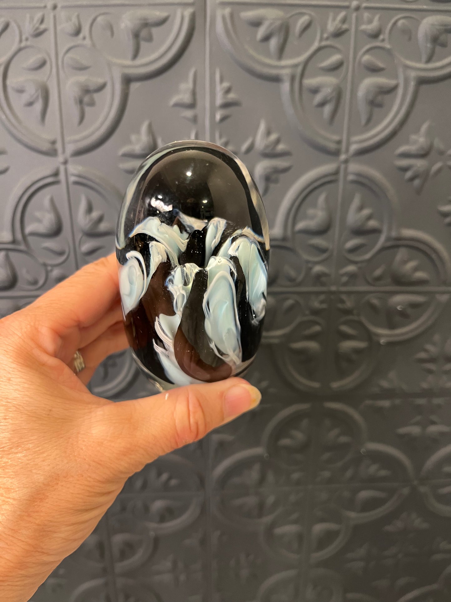 Glass Art Deco Paperweight