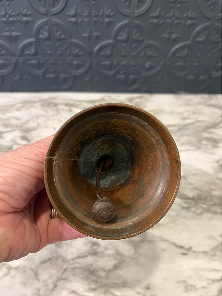 Brass Bell With Black Handle