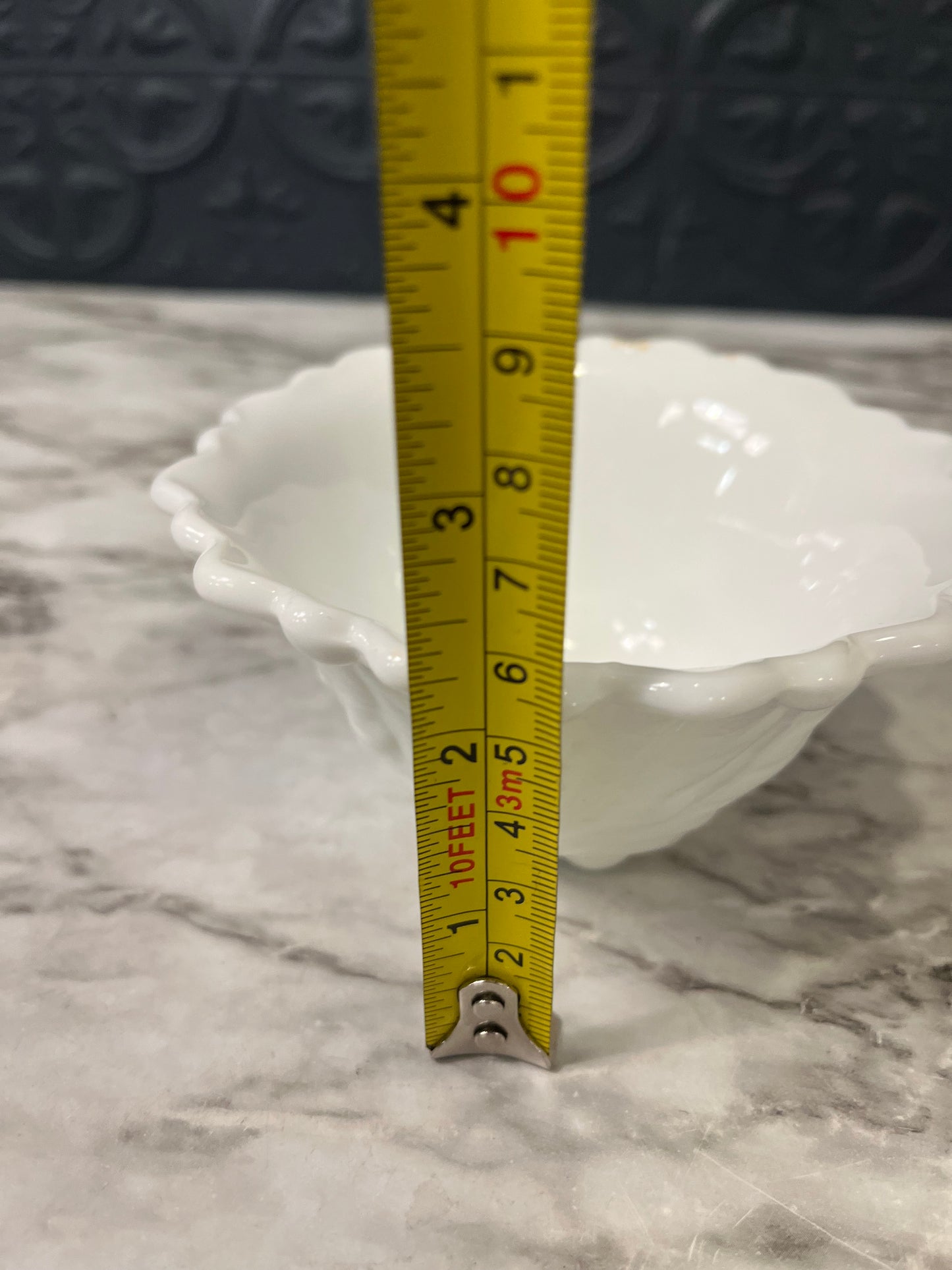Indiana Milk Glass Leaf Bowl