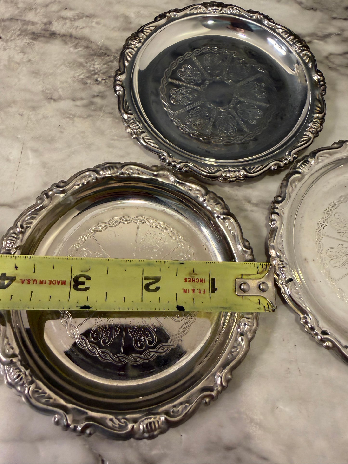 Silver Plated Coaster Set of 5