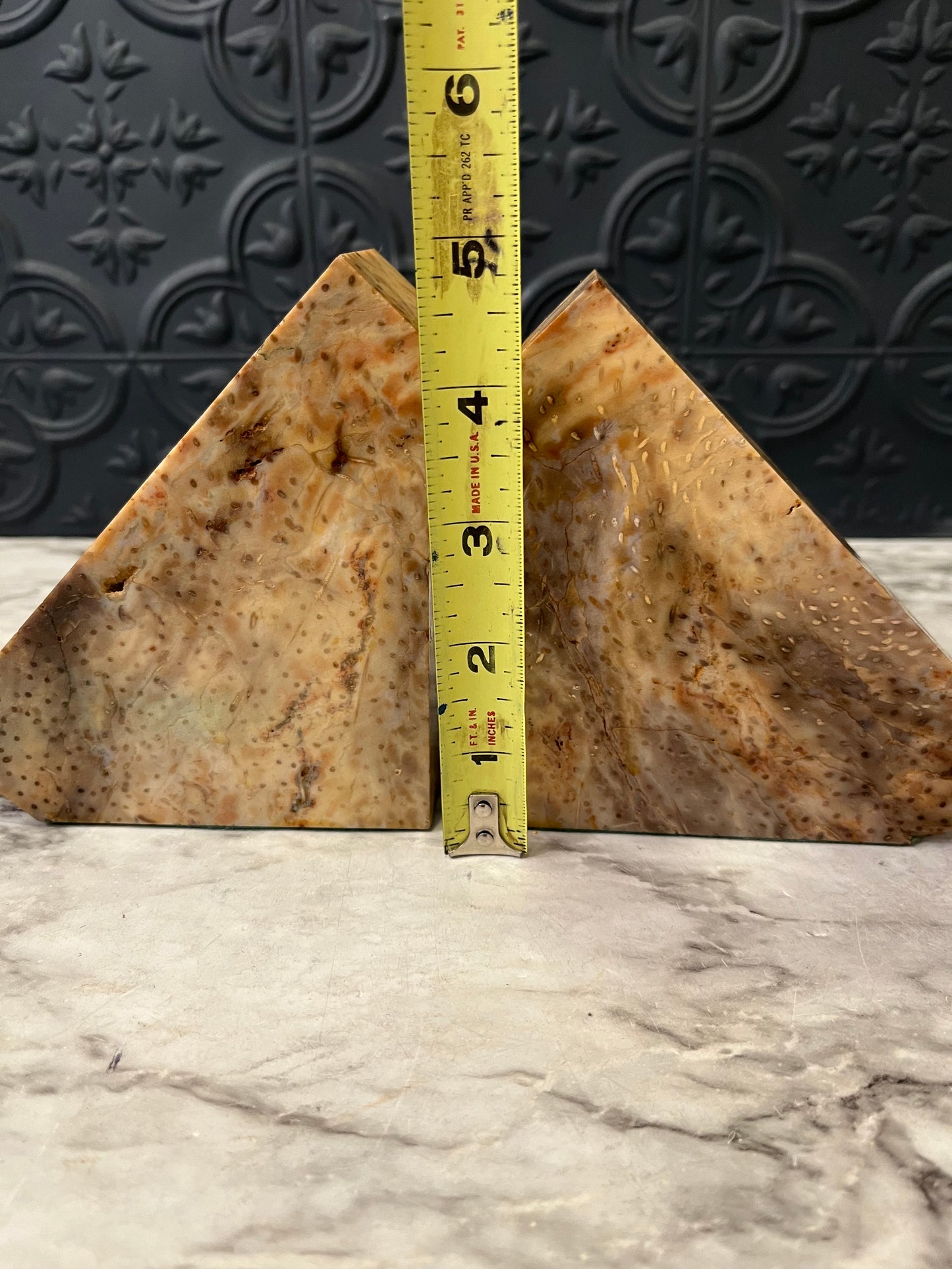 Triangle Shape Stone Bookends