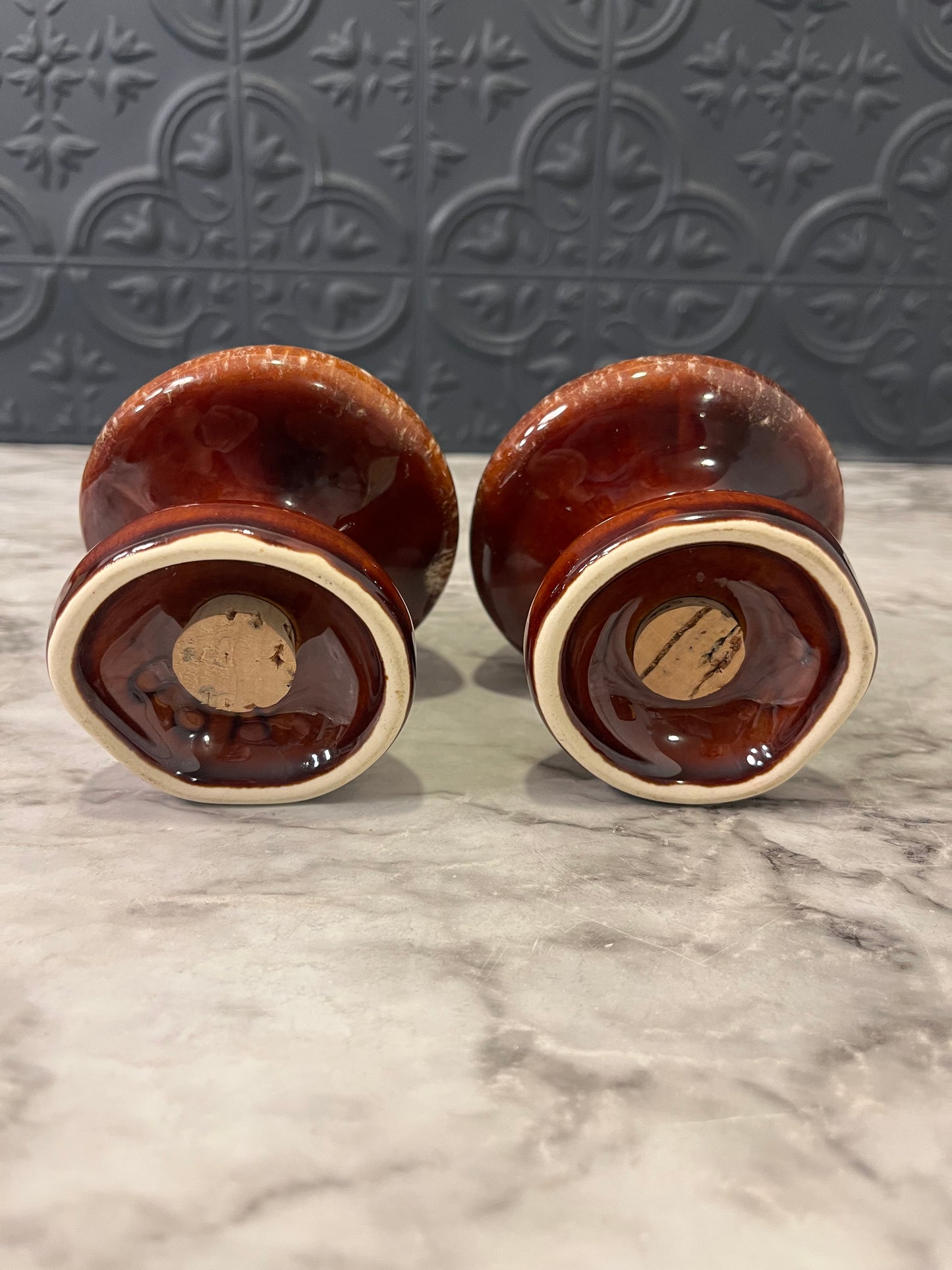 USA Pottery Mushroom Salt and Pepper Shakers