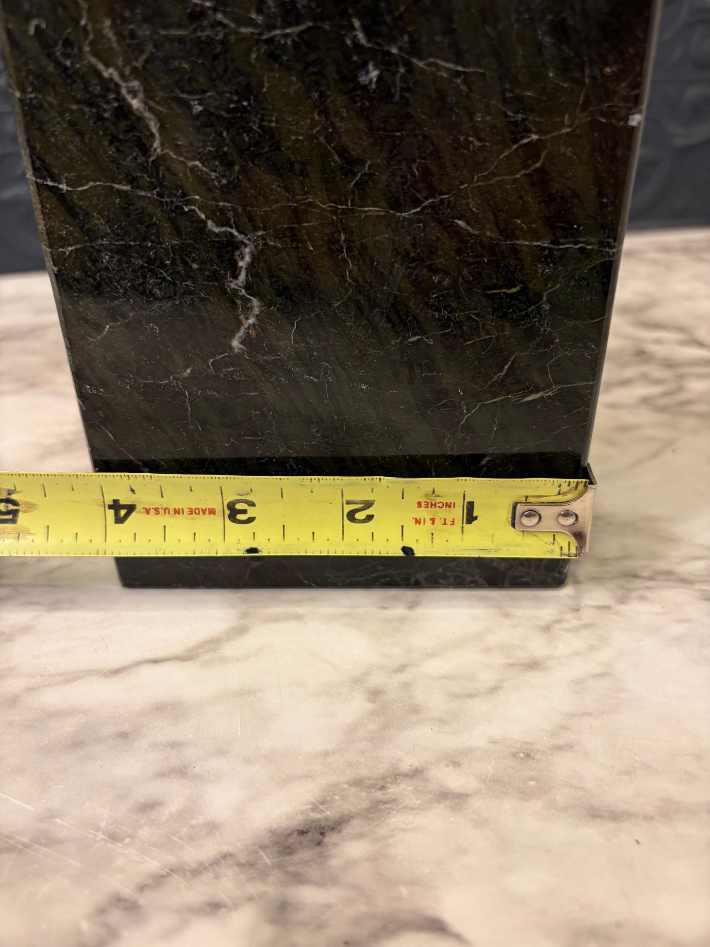 Black Marble Bookend Only one