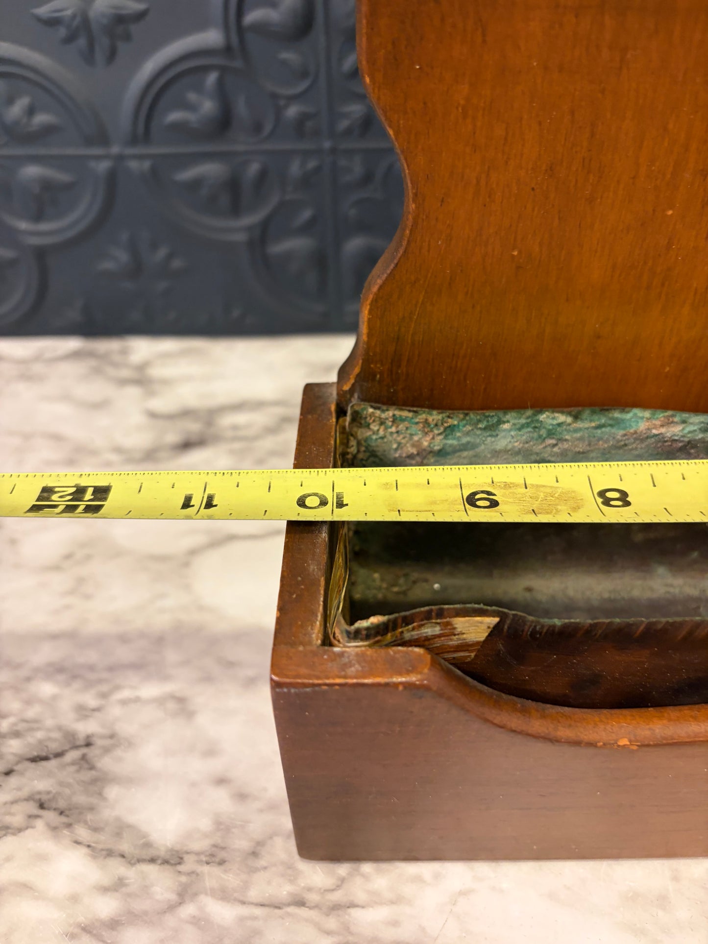 Wood Spoon Holder with Starburst and Copper box