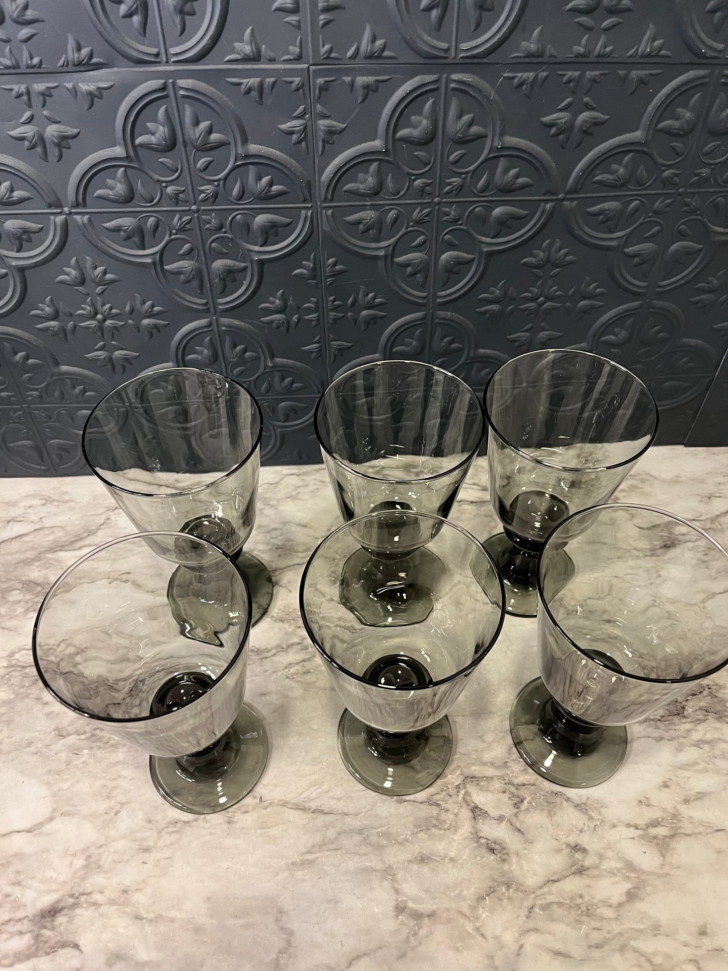 Libbey Nova Black Goblet set of 6