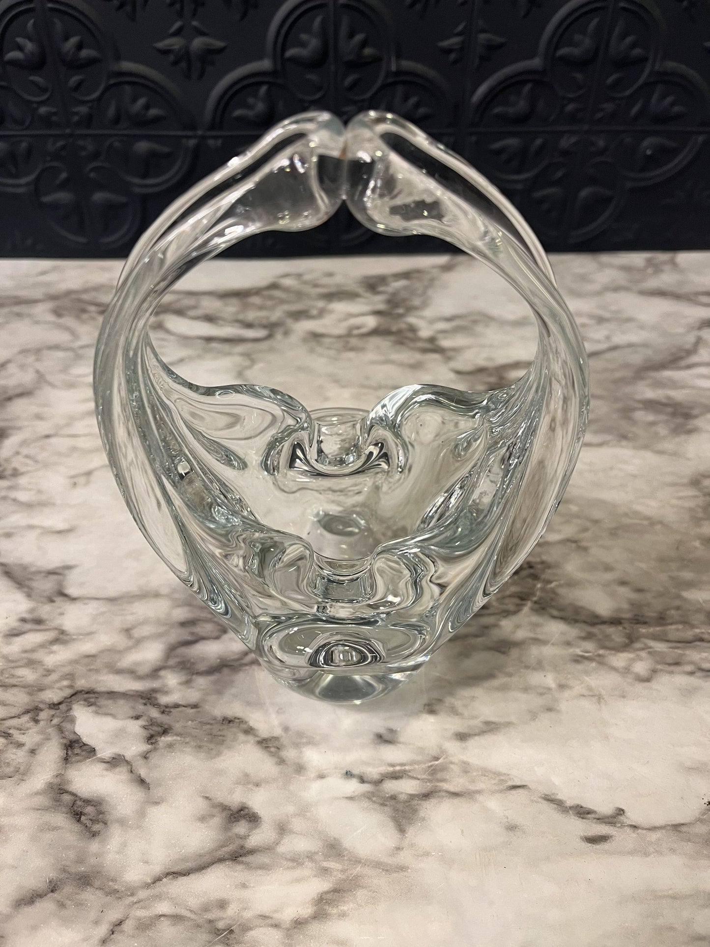 Murano Hand Blown Glass Basket