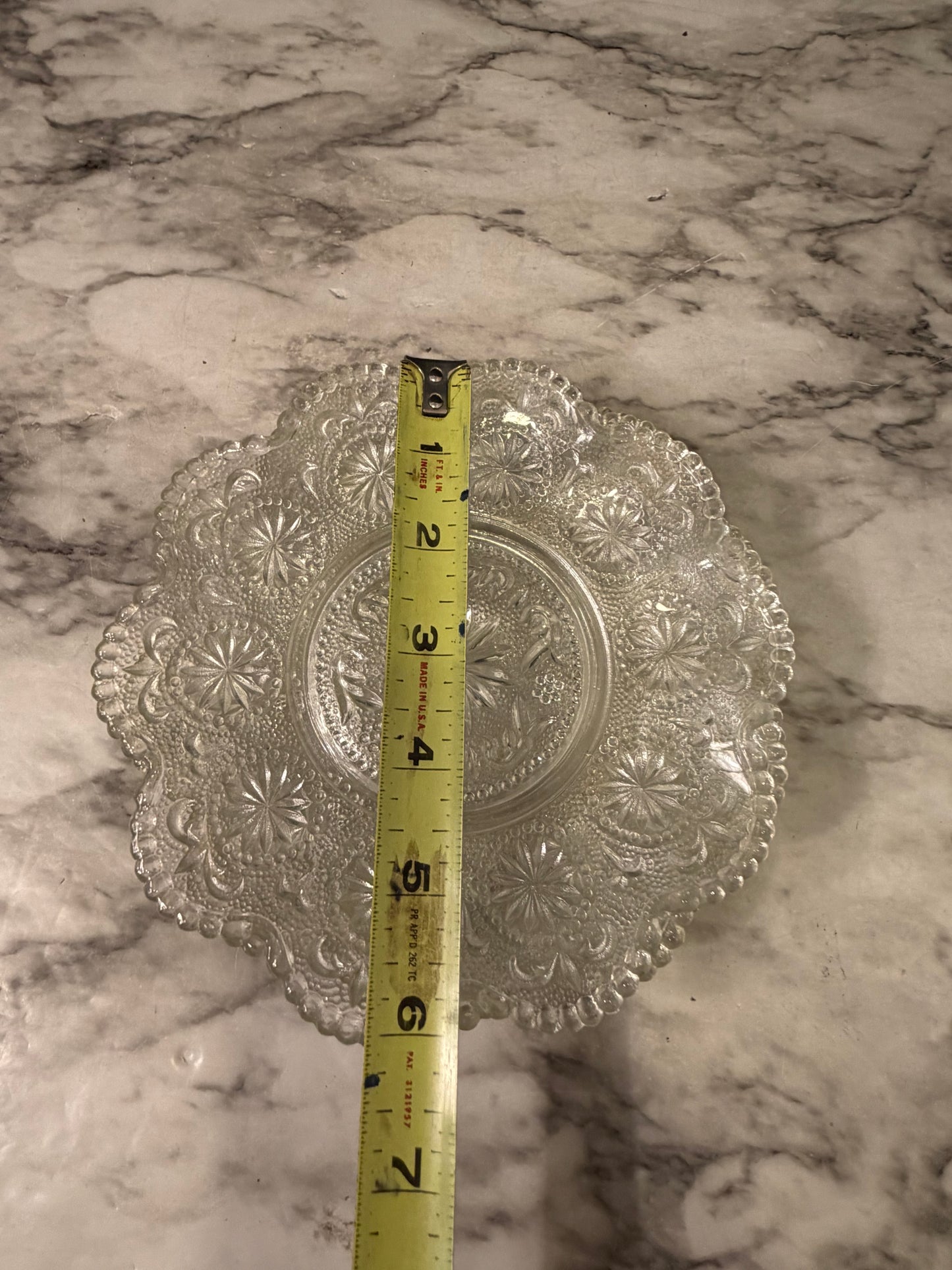 6" Glass Plate Set Brockway Glass x4