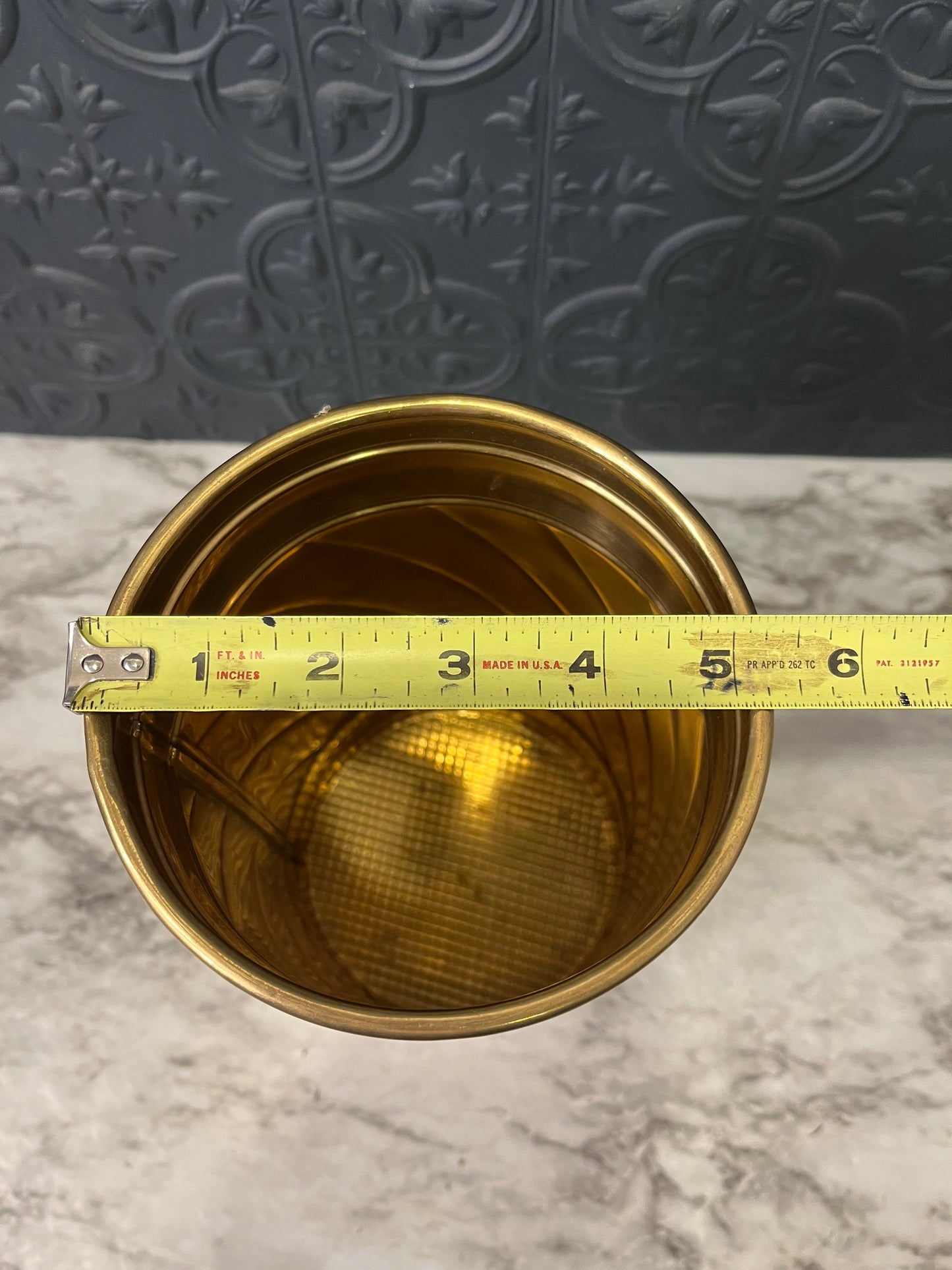 Cylinder Brass Vase 9"