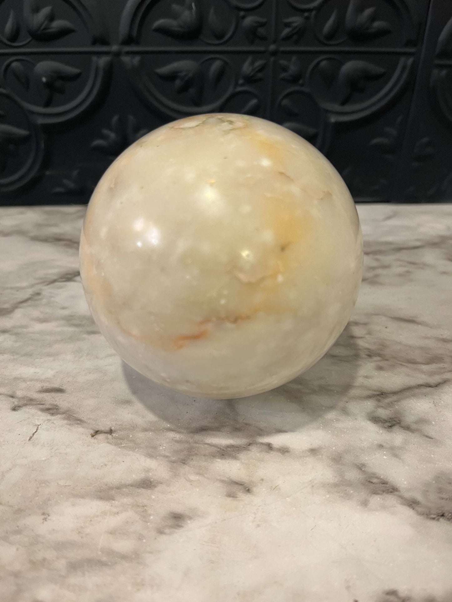 Stone Ball With cream and tan