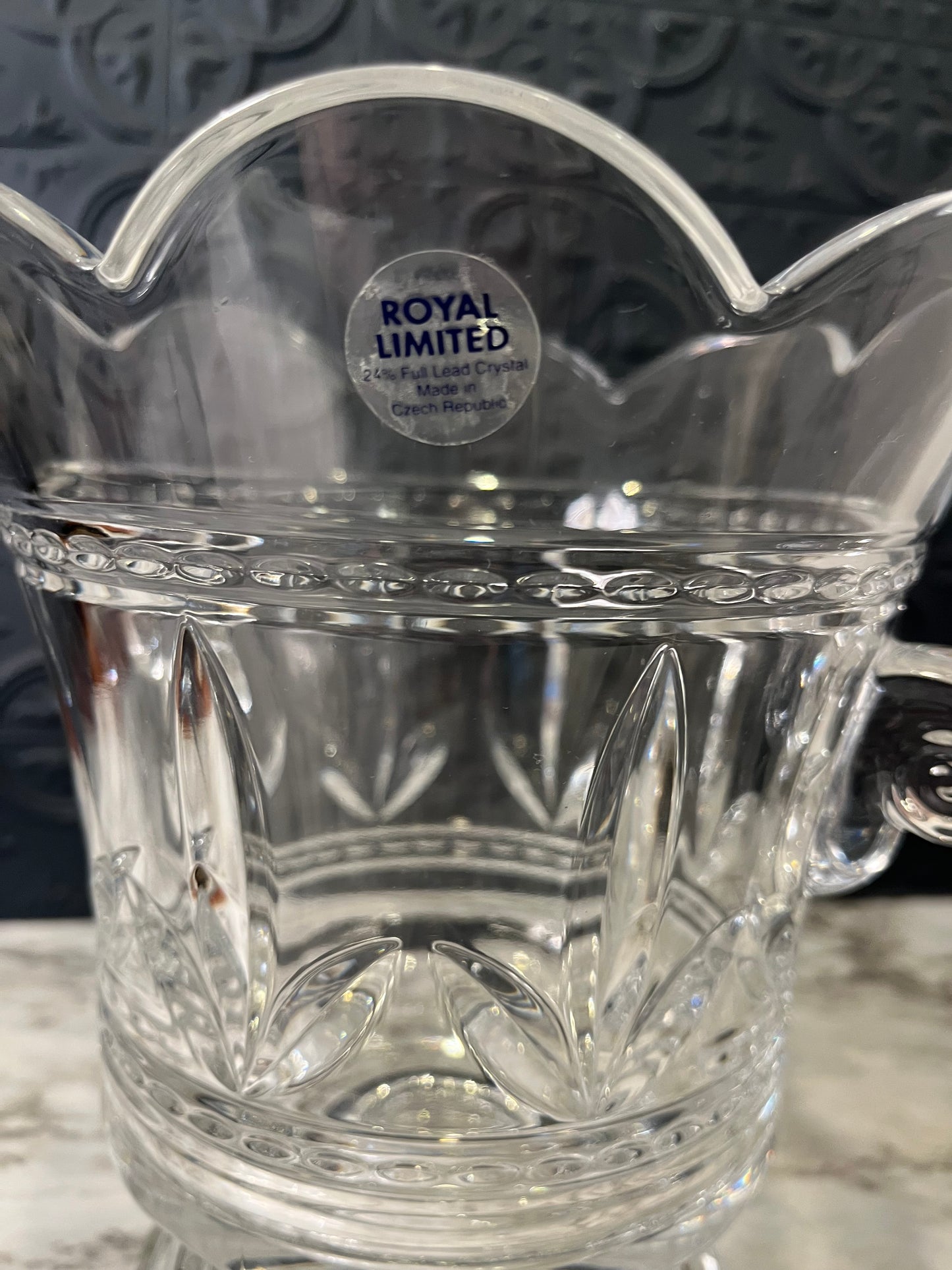 Royal Limited Czech Lead Crystal Ice Bucket