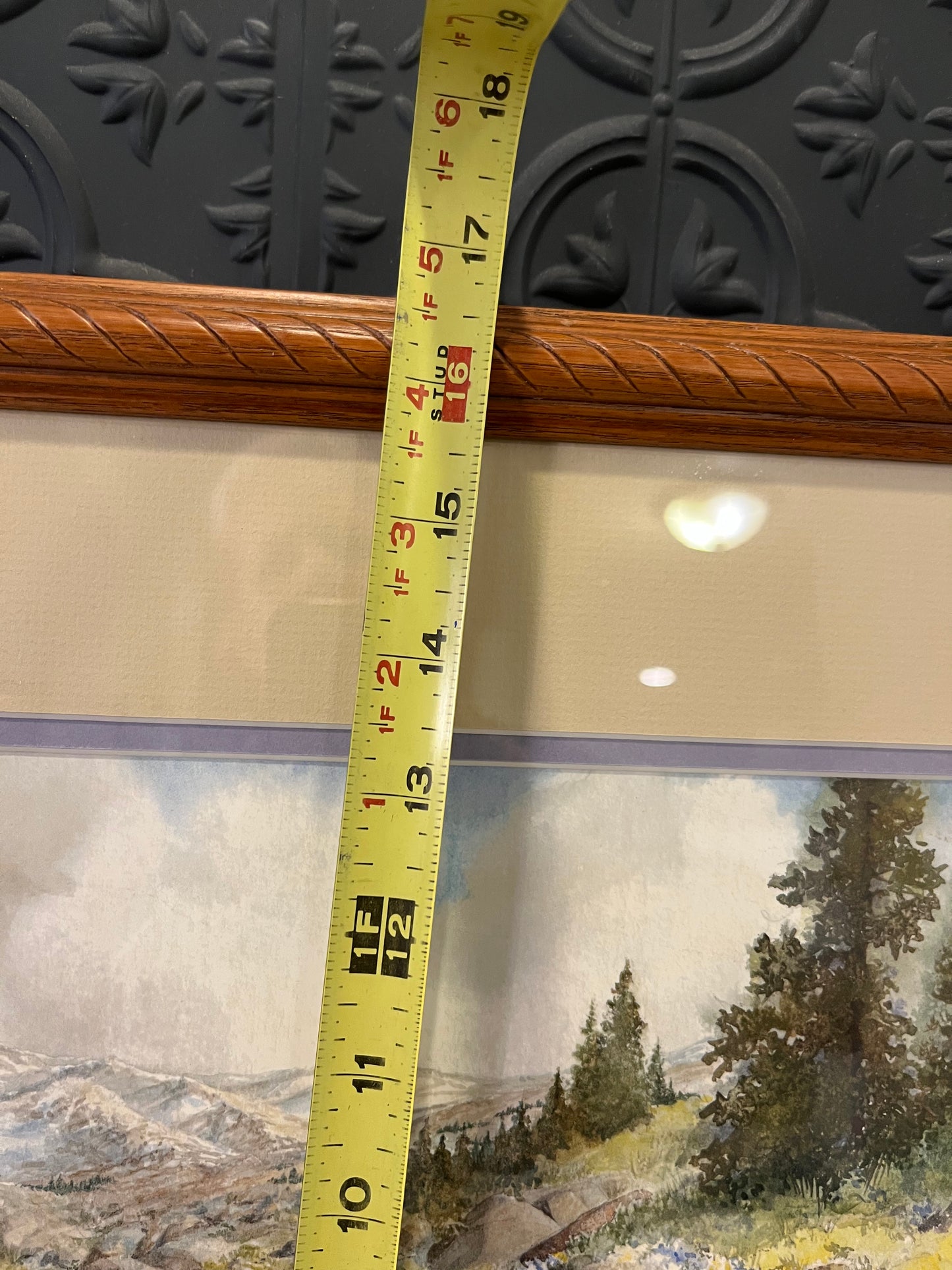 Framed Watercolor of Mountain Wildflowers