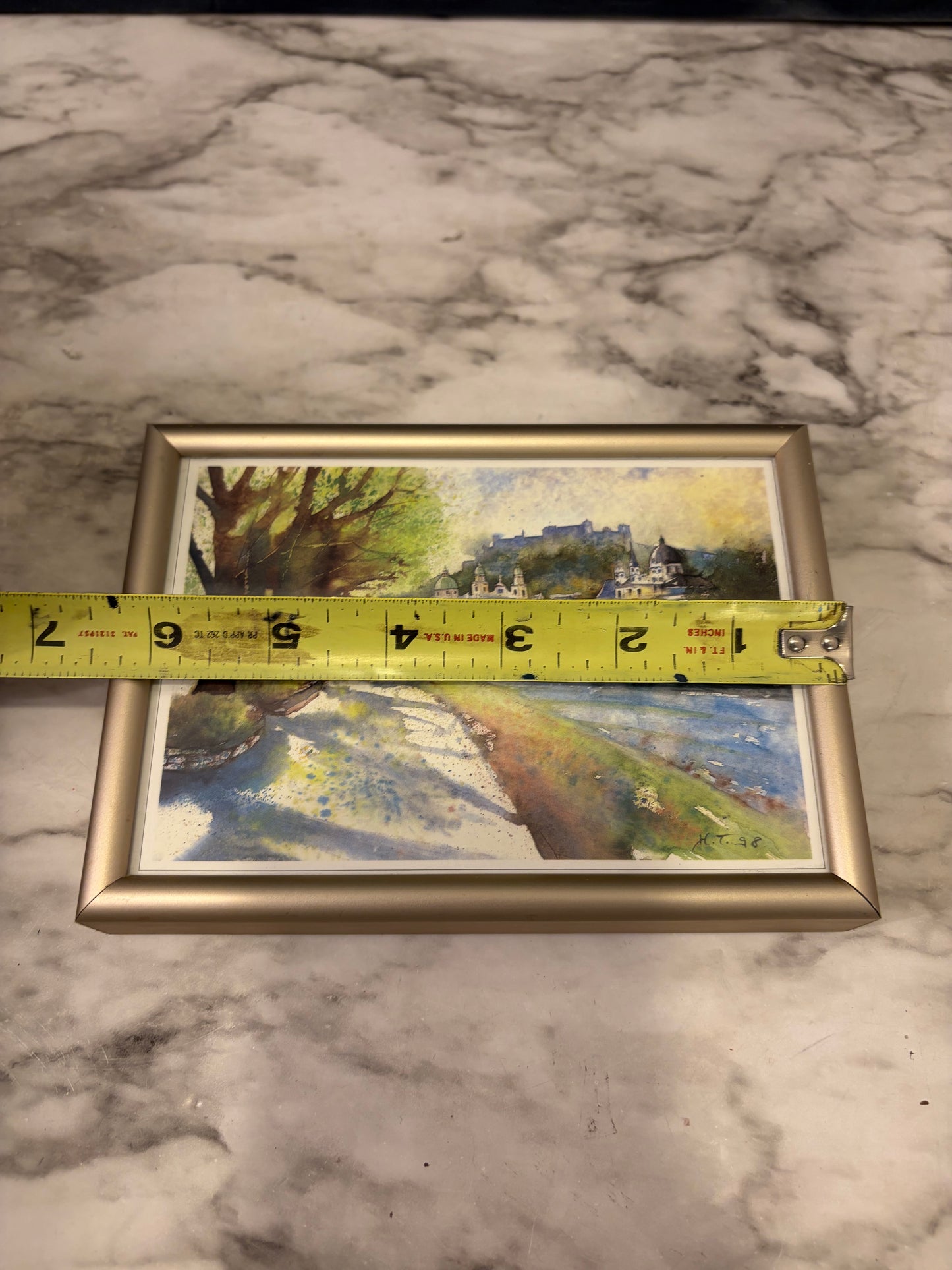 Small Art Print of Austria Framed