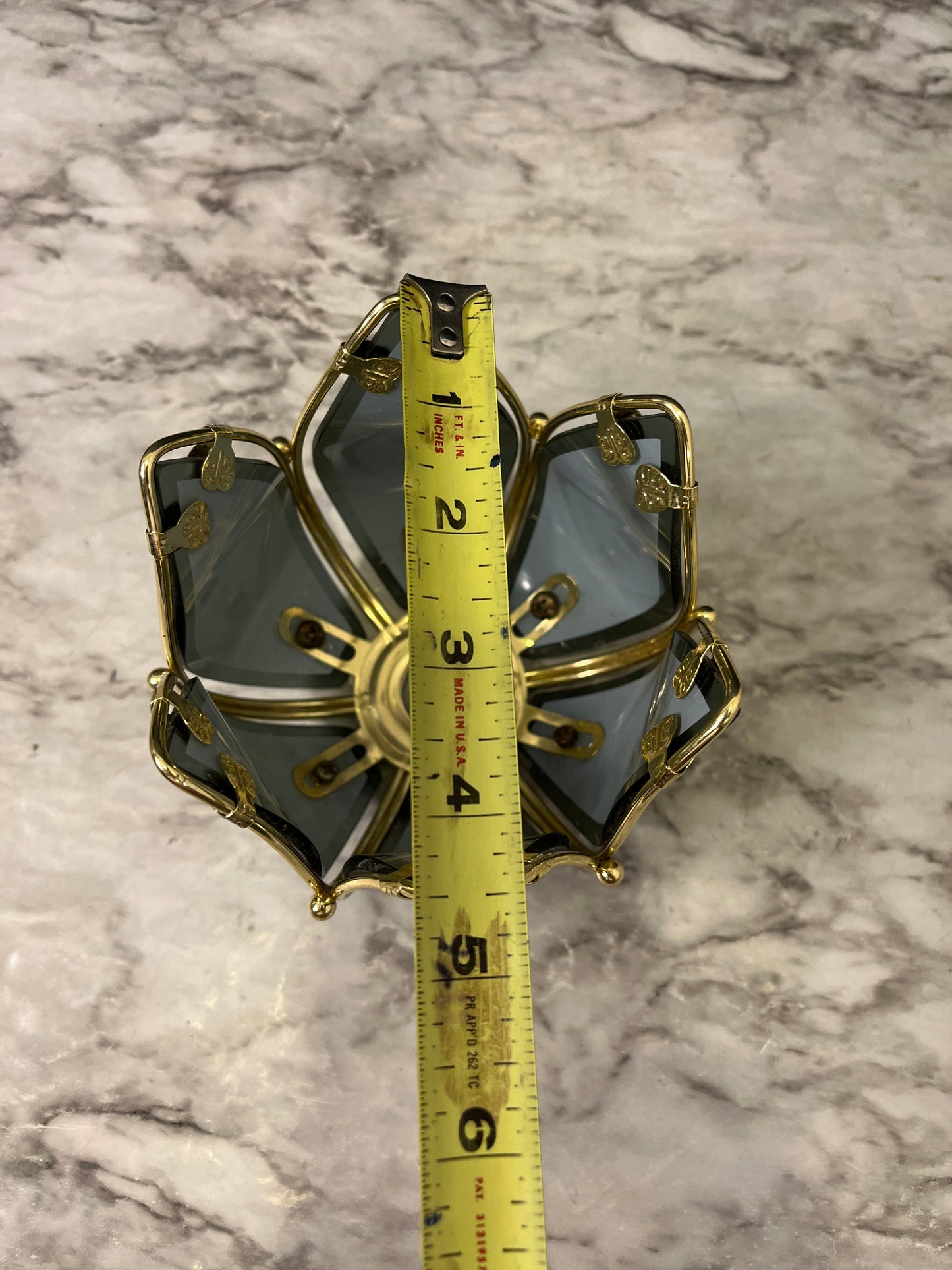 Partylite Smoke color lotus tealight holder