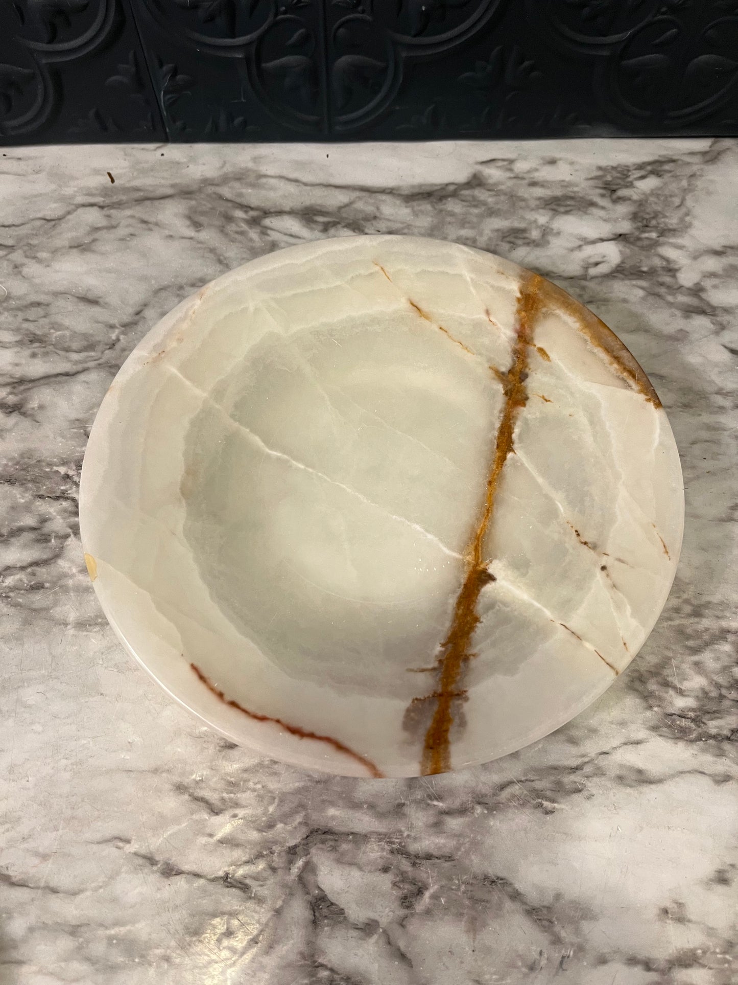 Vintage Onyx Plate -each