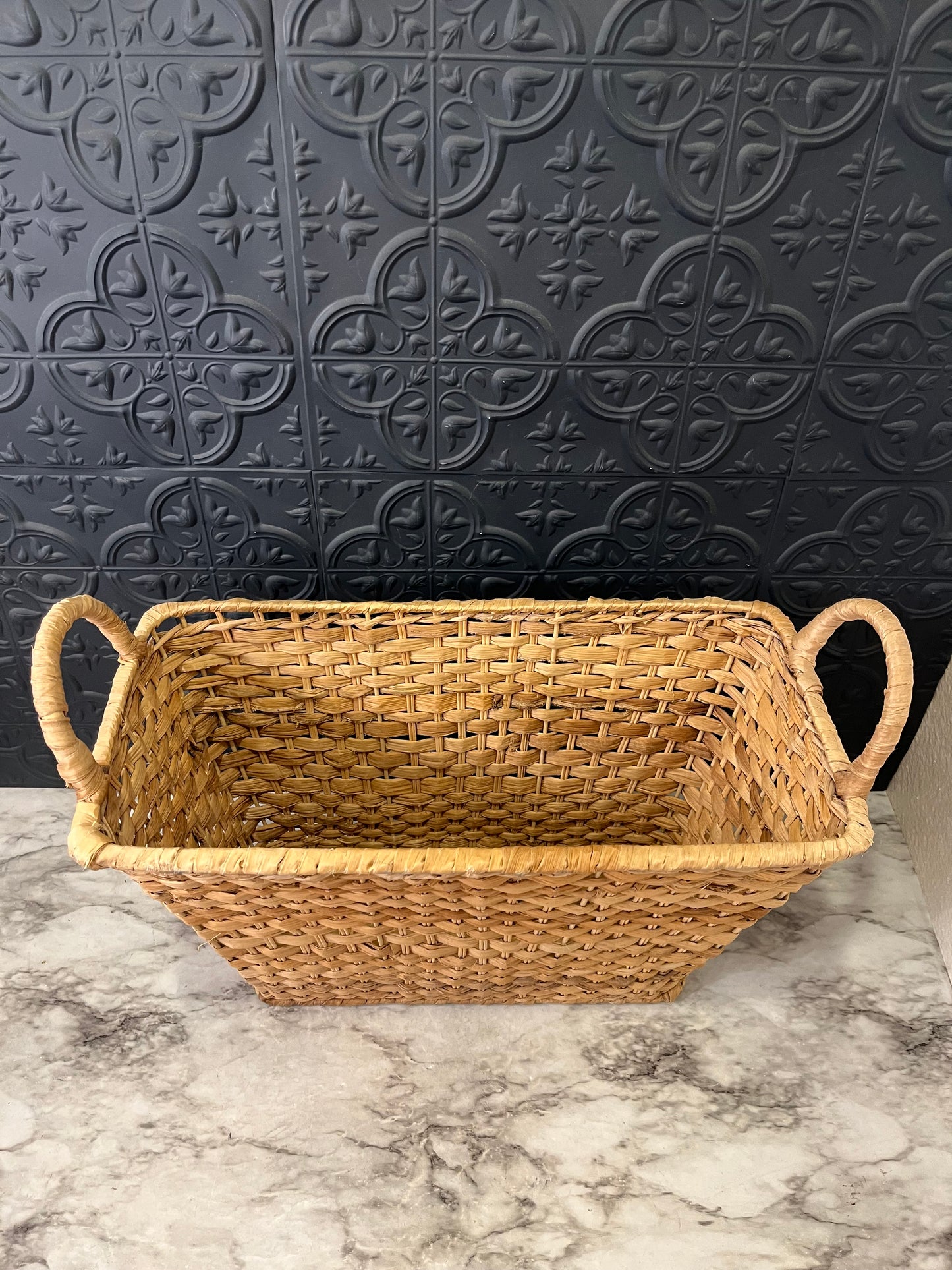 Wicker Basket Magazine Holder