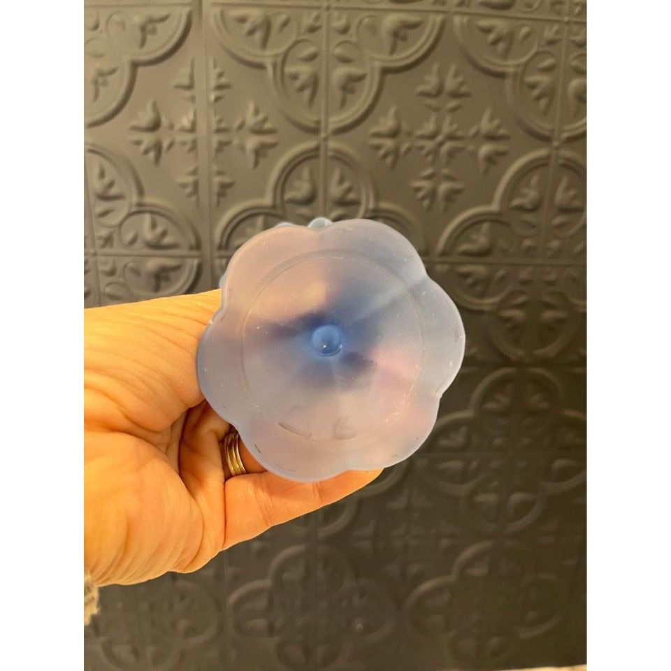 Blue Satin Glass Votive Holders Set of 2