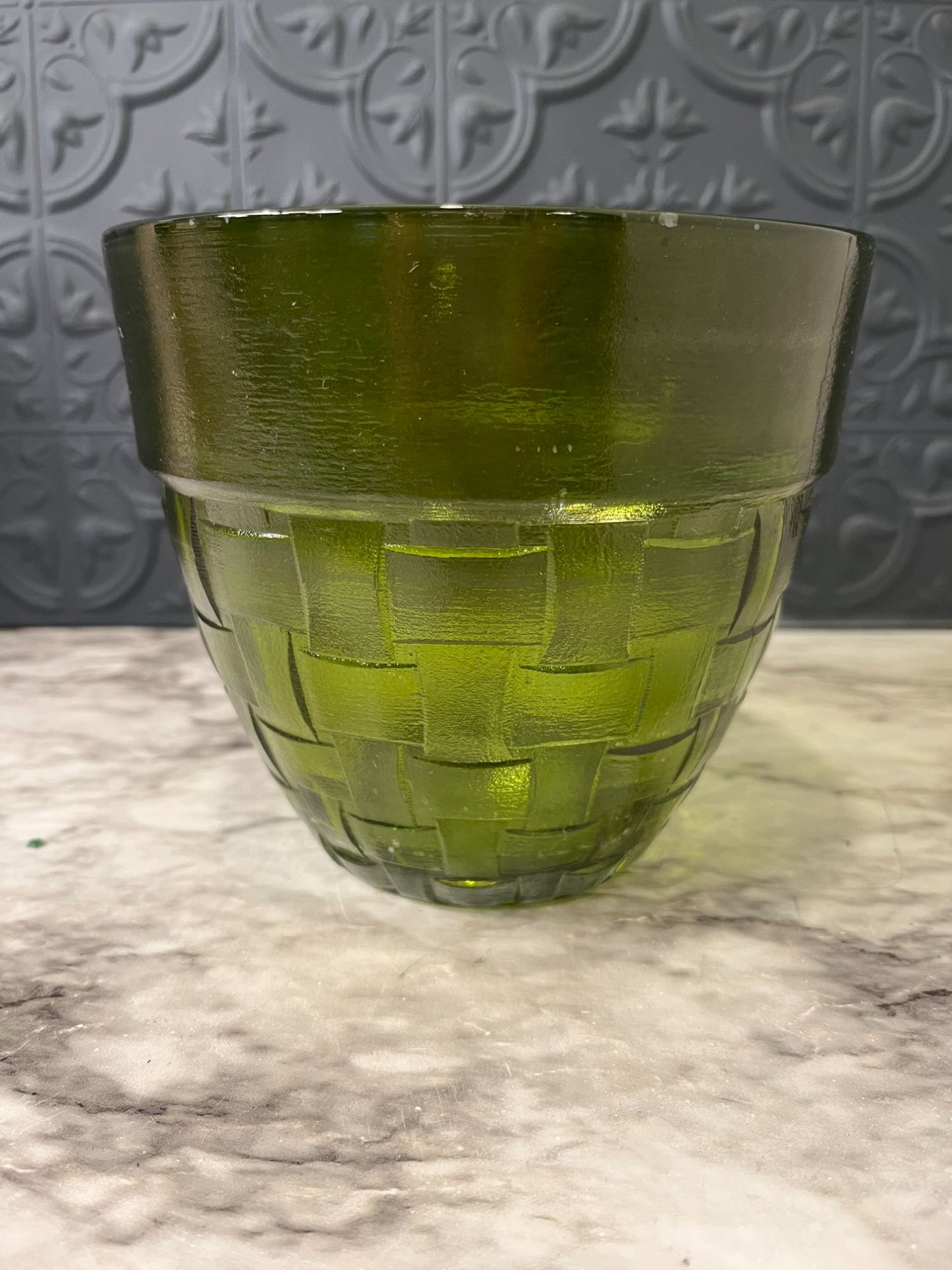 Anchor Hocking Green Ice Bucket Bowl