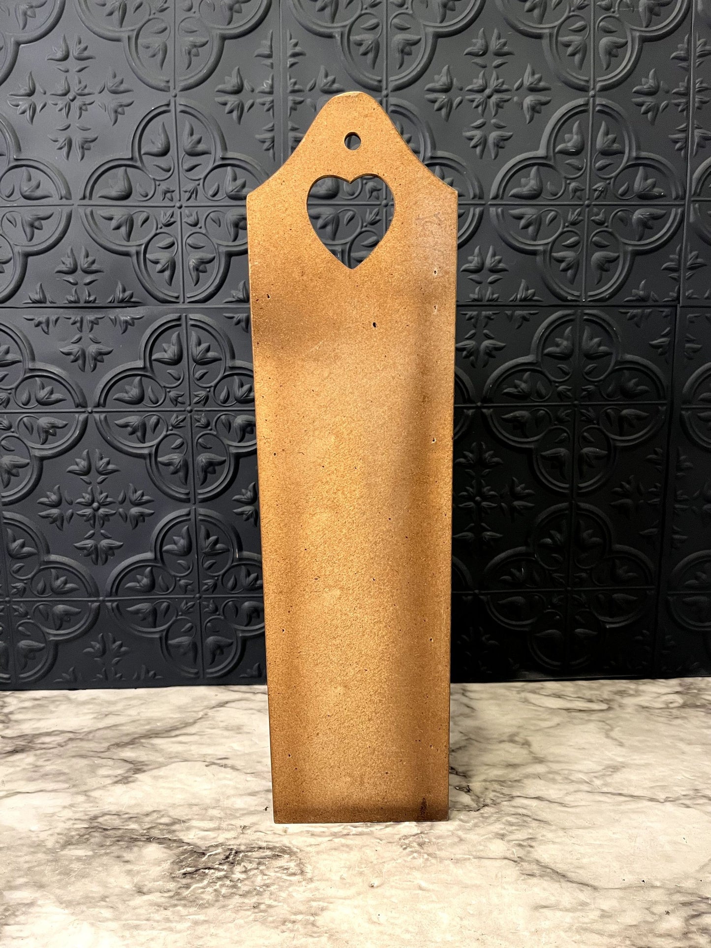 Tall Skinny Wood Jewelry Box With Drawers and Heart