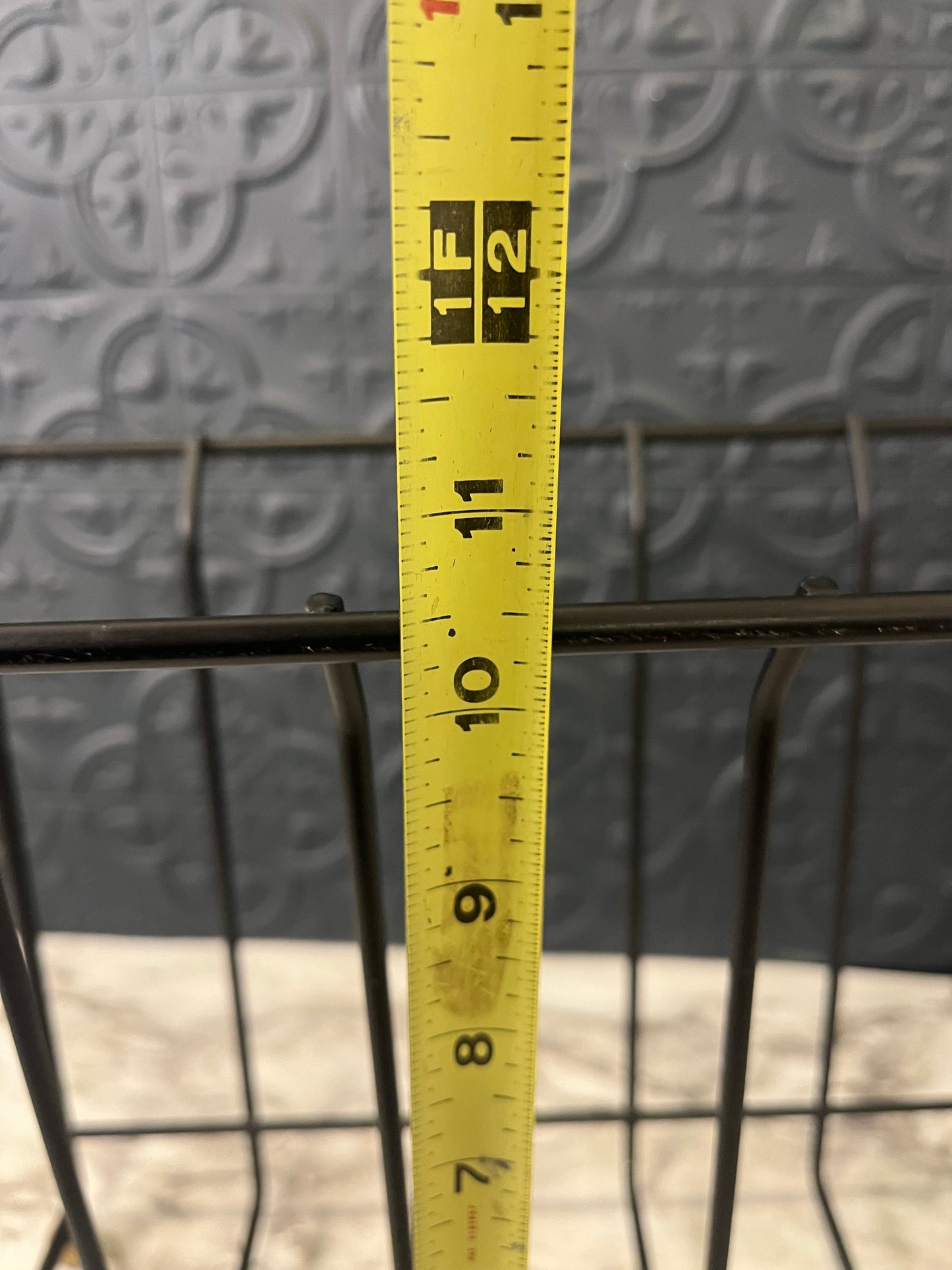 Black Wire Magazine Rack with Gold feet